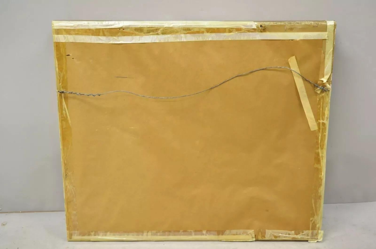 Specchio da parete con cornice profonda in legno dorato e gesso da 30