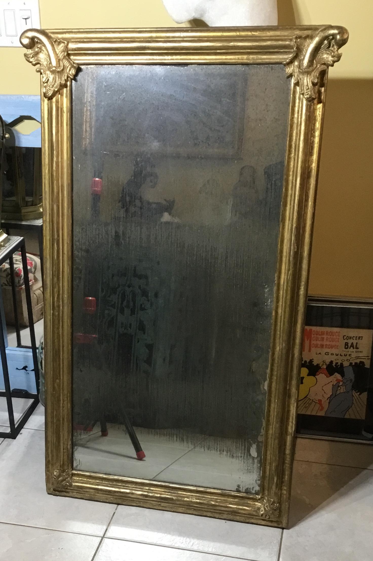 Antique Gold Leaf  Wood Mirror 4