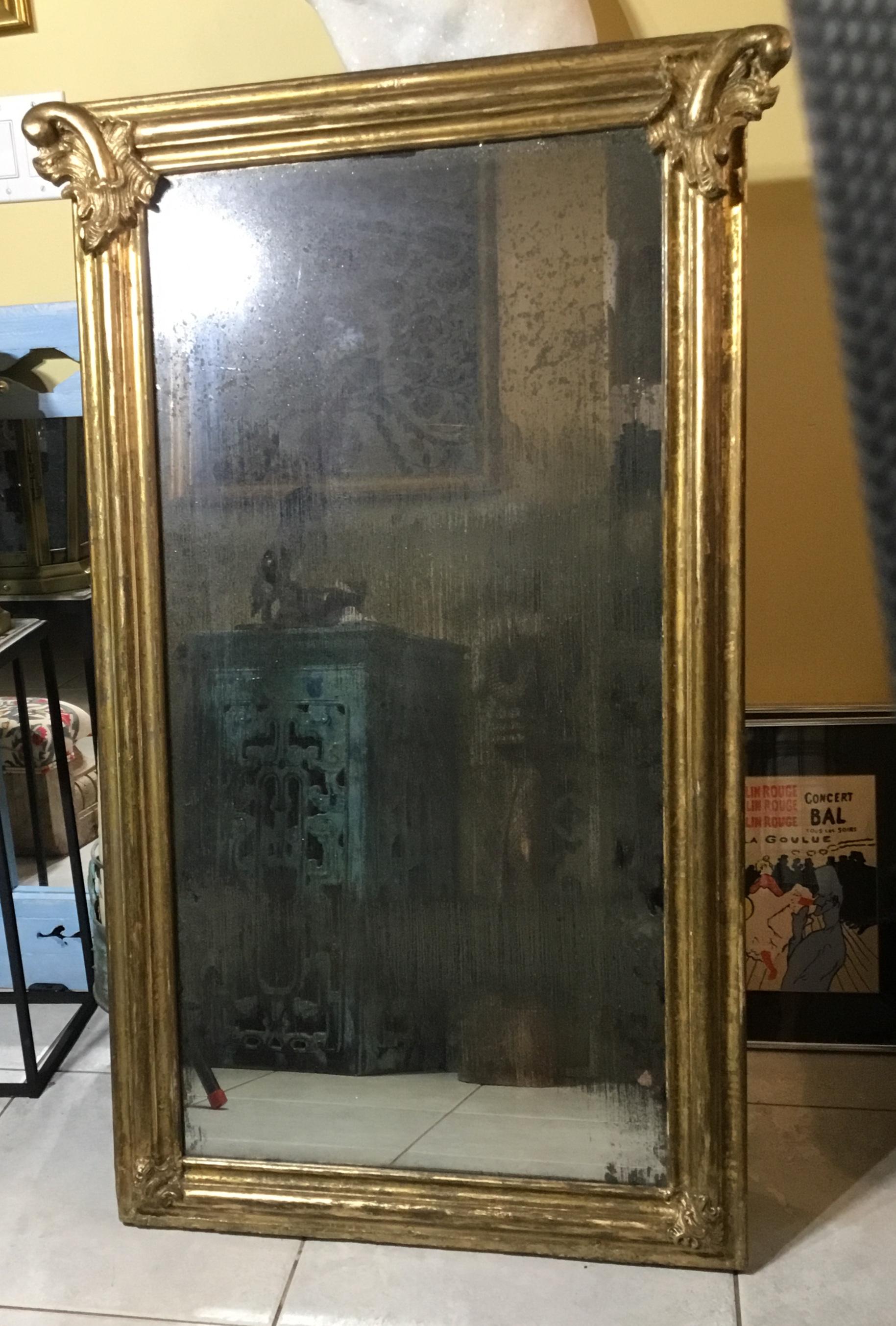 Antique Gold Leaf  Wood Mirror 7