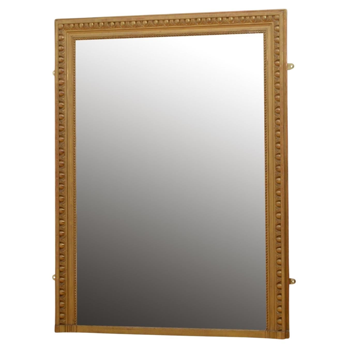 Antique Gold Leaf Wall Mirror H132cm For Sale