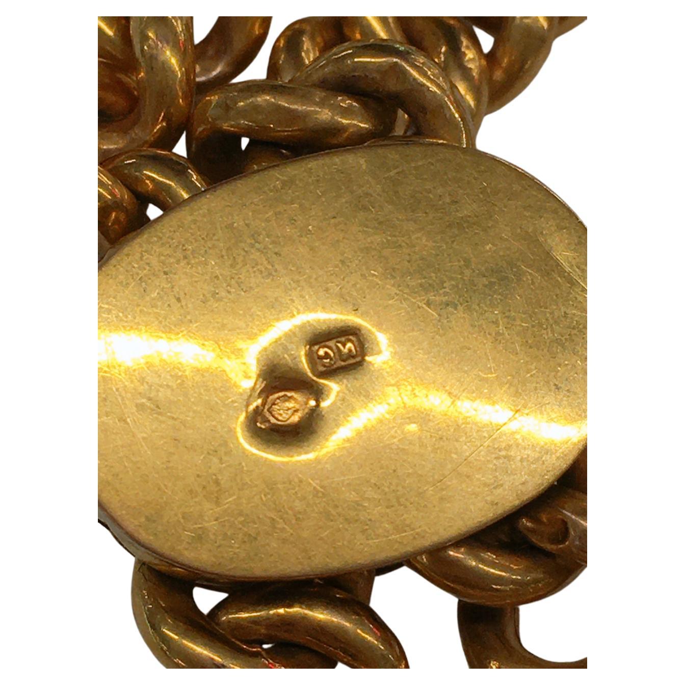Pulsera de eslabones de oro antiguo en venta 2