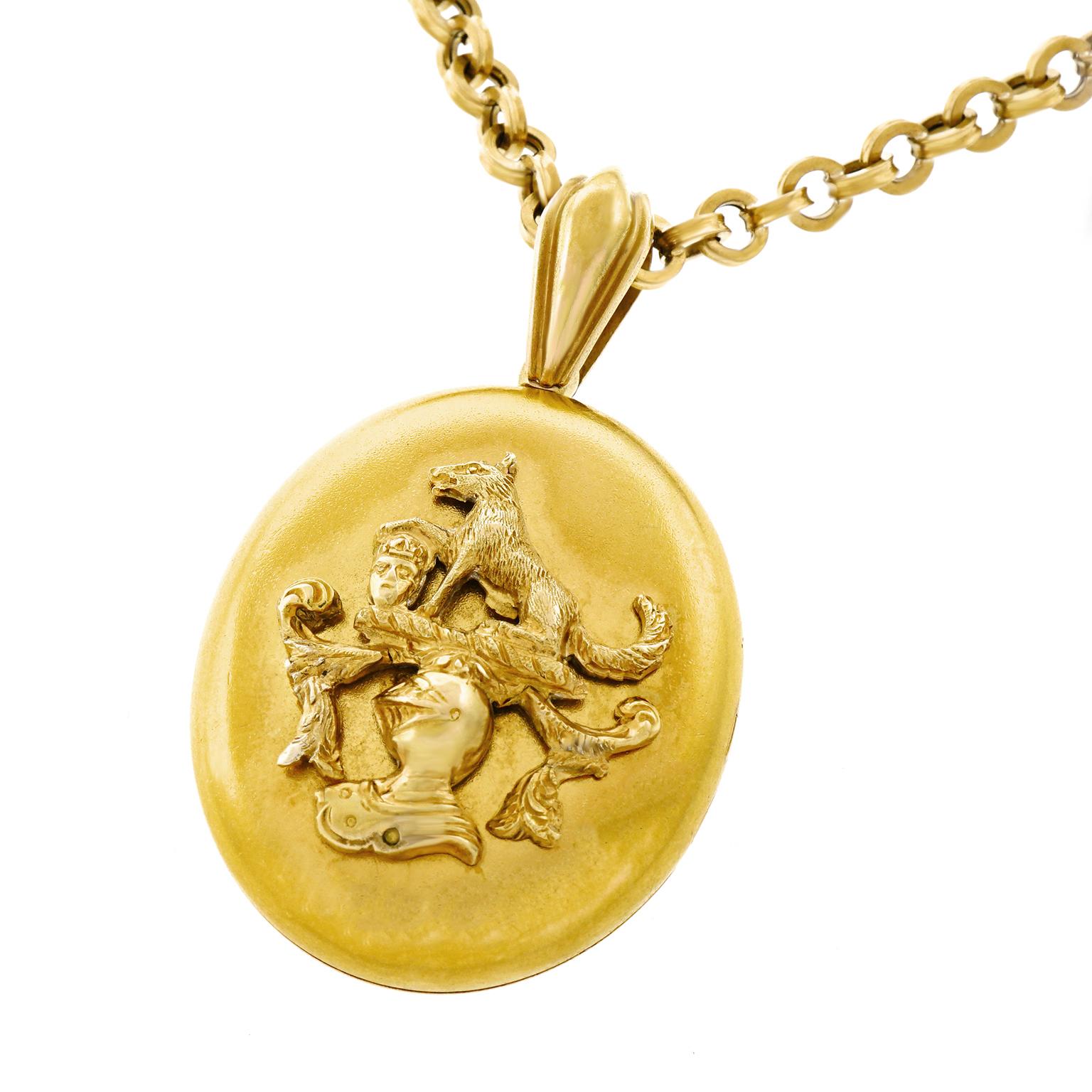 Antikes goldenes Medaillon (Viktorianisch)