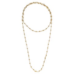 French Antique Gold Long Chain, Circa 1900