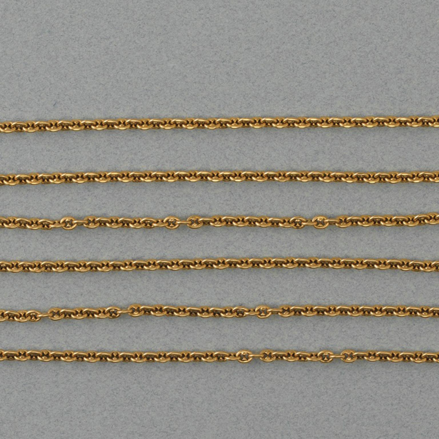 Antique Gold Long Mariner Link Chain 1