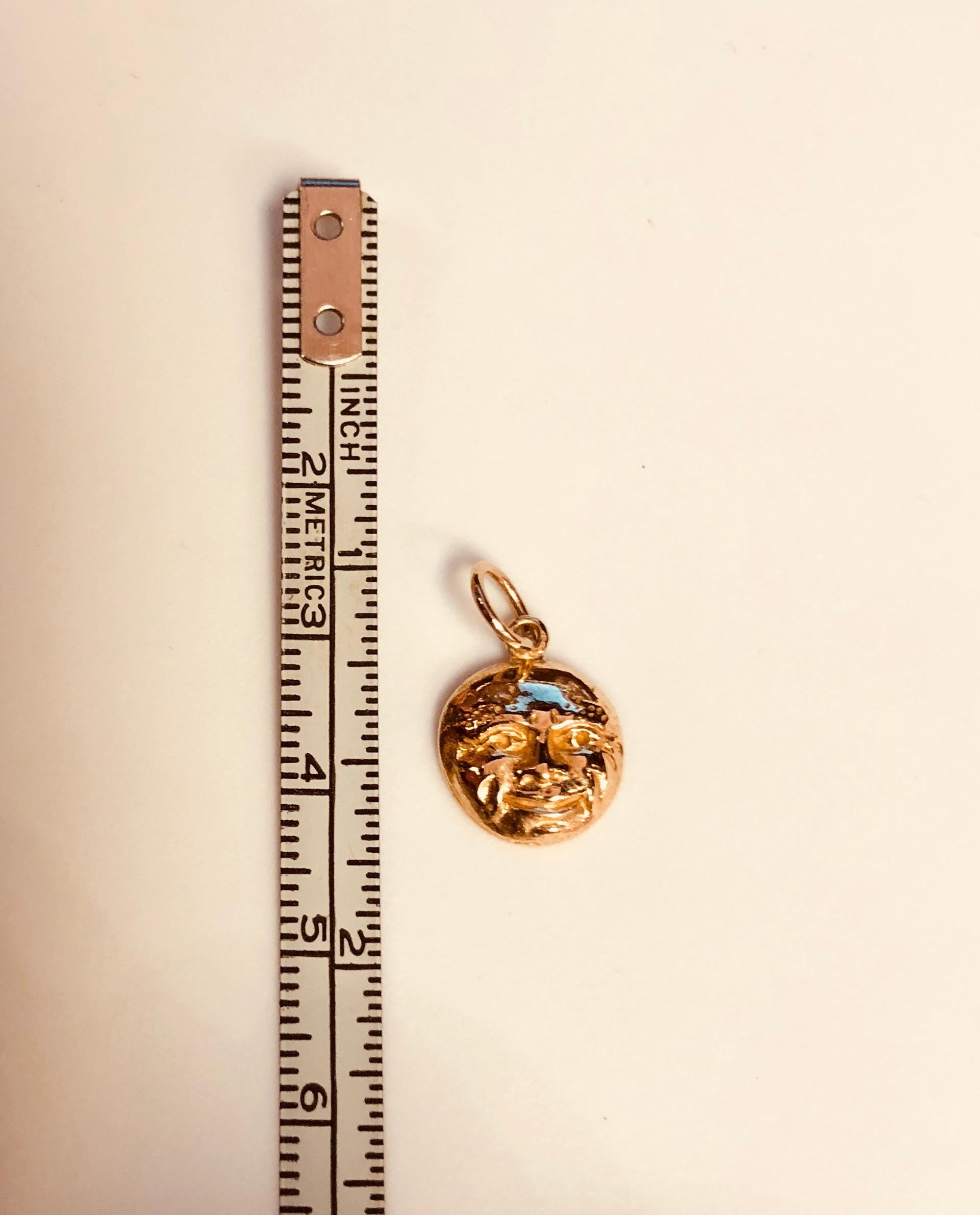 vintage moon pendant