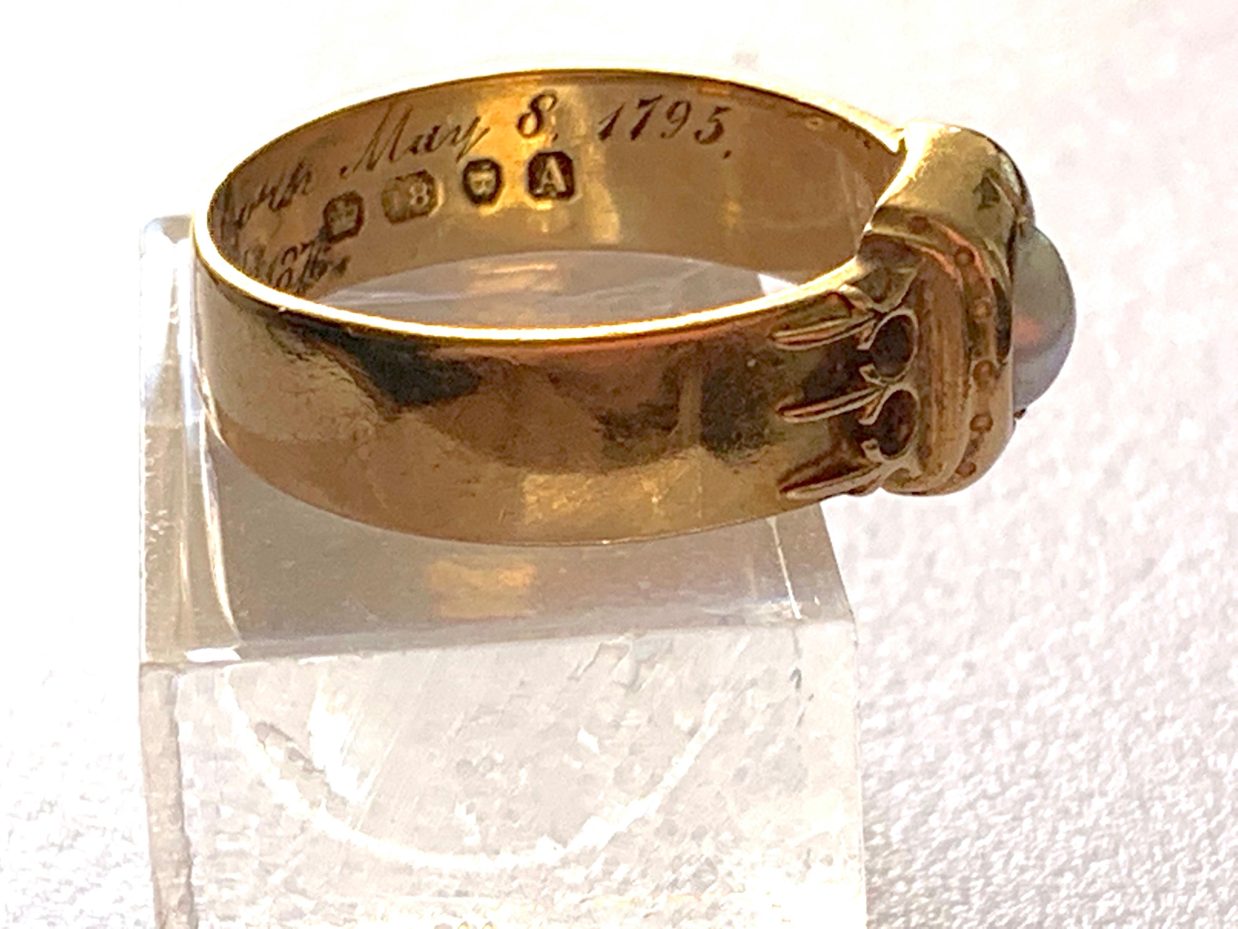 Antique Gold Memorial Ring For Sale 4