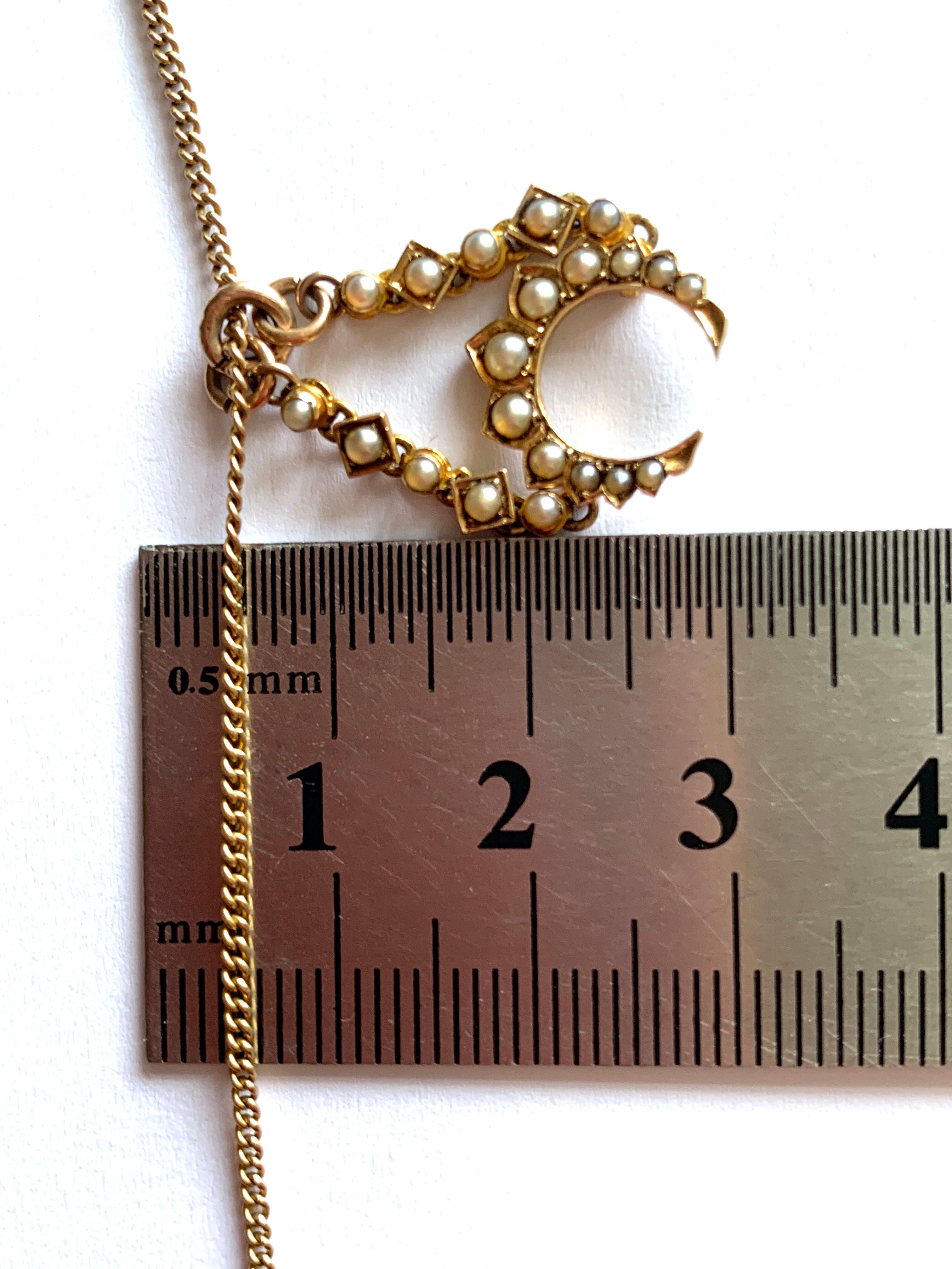 Antique 22ct Gold Pendant  with 9ct Gold Chain For Sale 6
