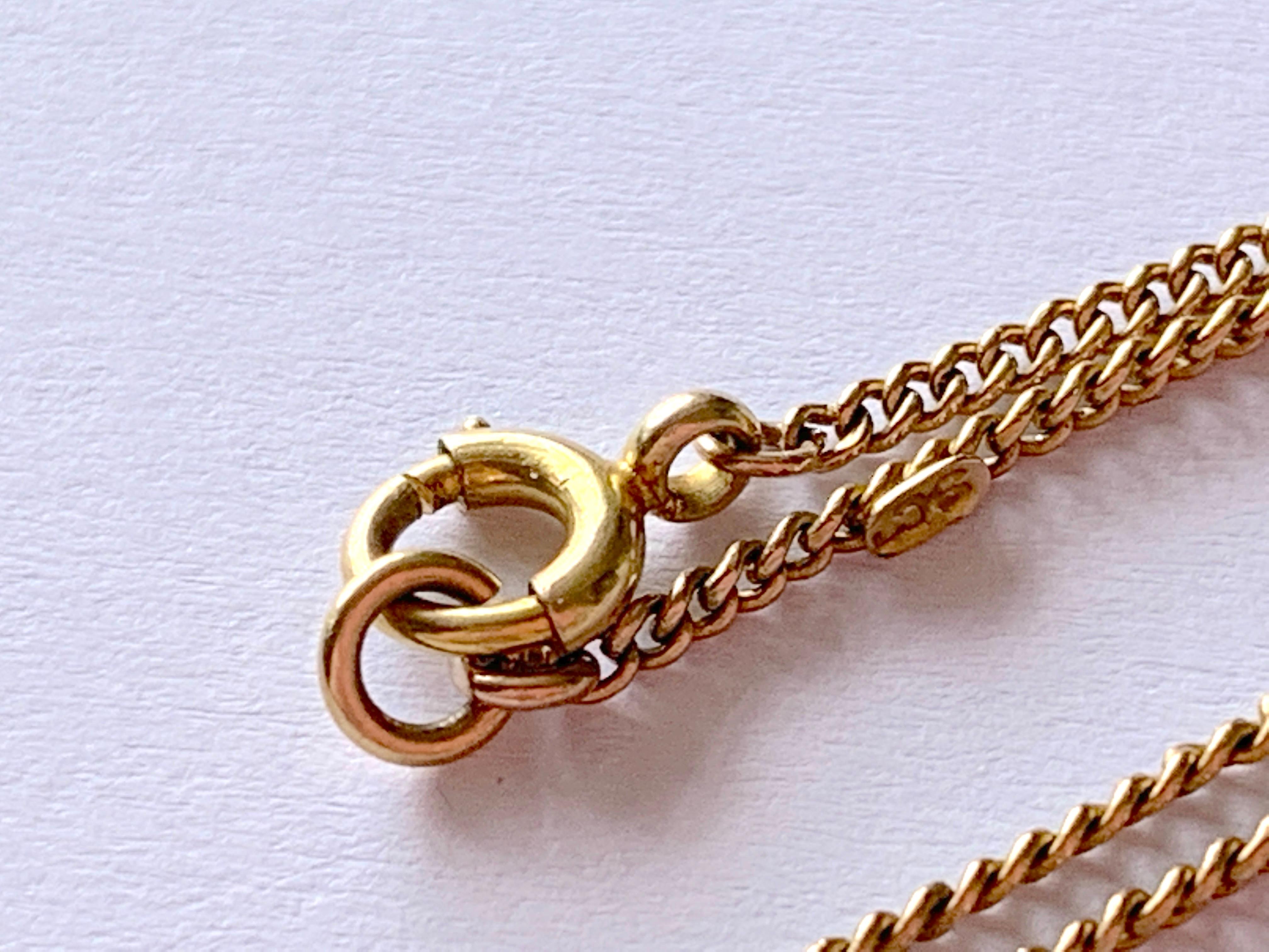 Antique 22ct Gold Pendant  with 9ct Gold Chain For Sale 2