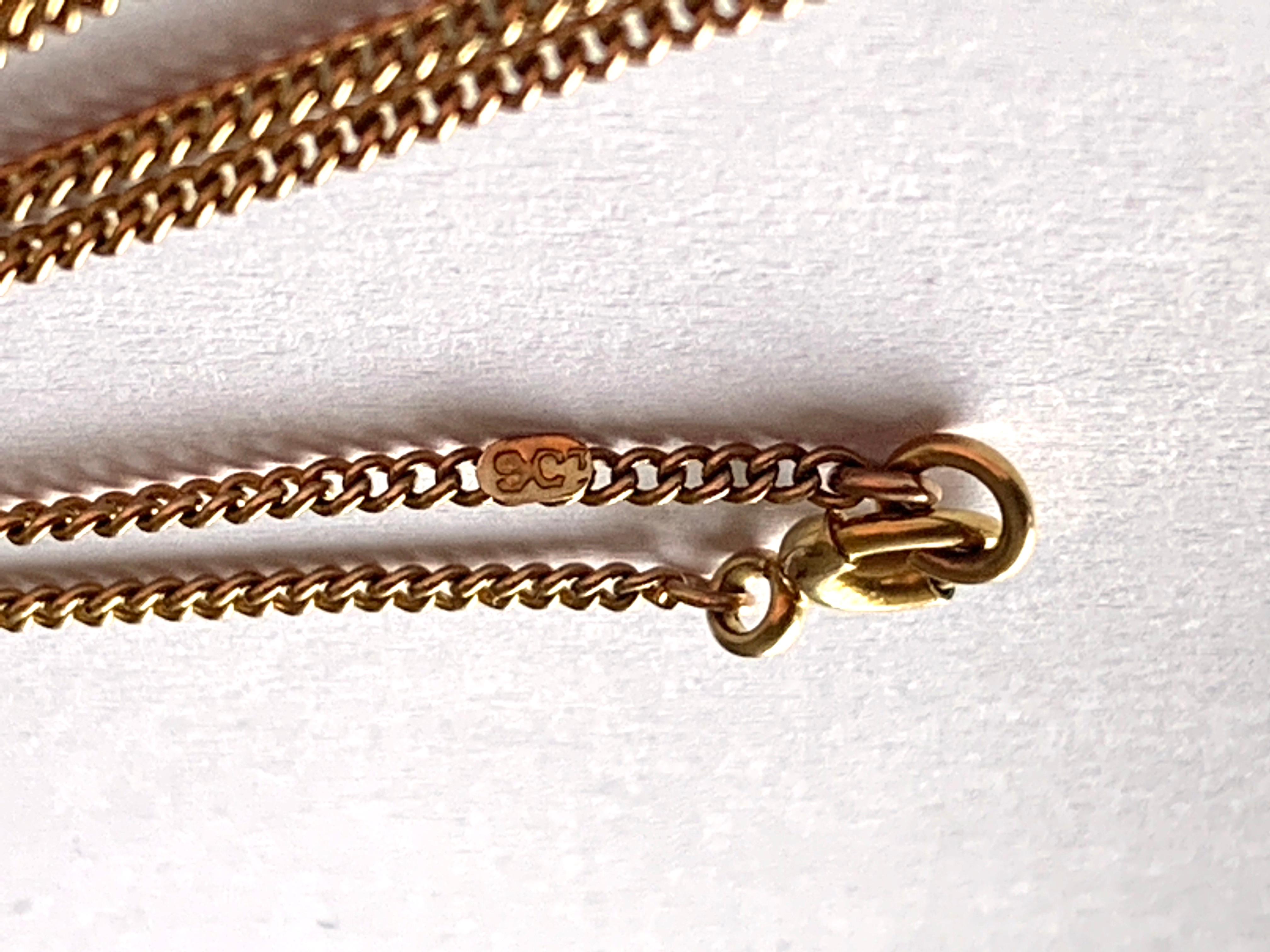 Antique 22ct Gold Pendant  with 9ct Gold Chain For Sale 3