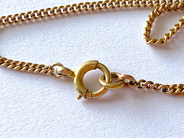 Antique 22ct Gold Pendant with 9ct Gold Chain For Sale at 1stDibs