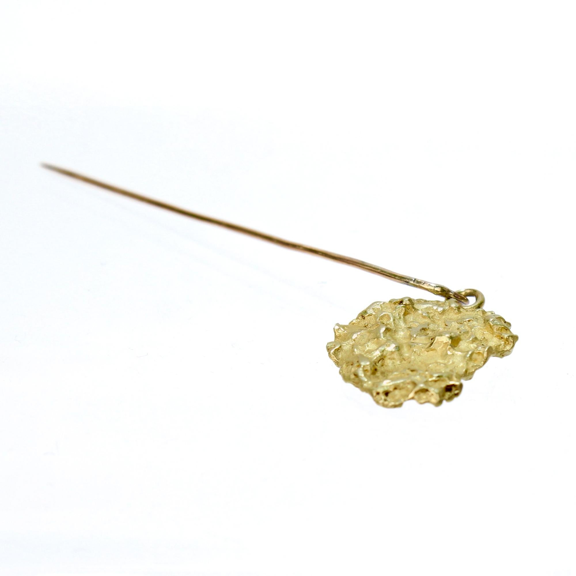 Antique Gold Nugget Stick Pin For Sale 2