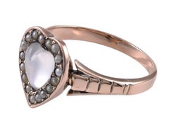 Antique Gold Pearl and Moonstone Ring