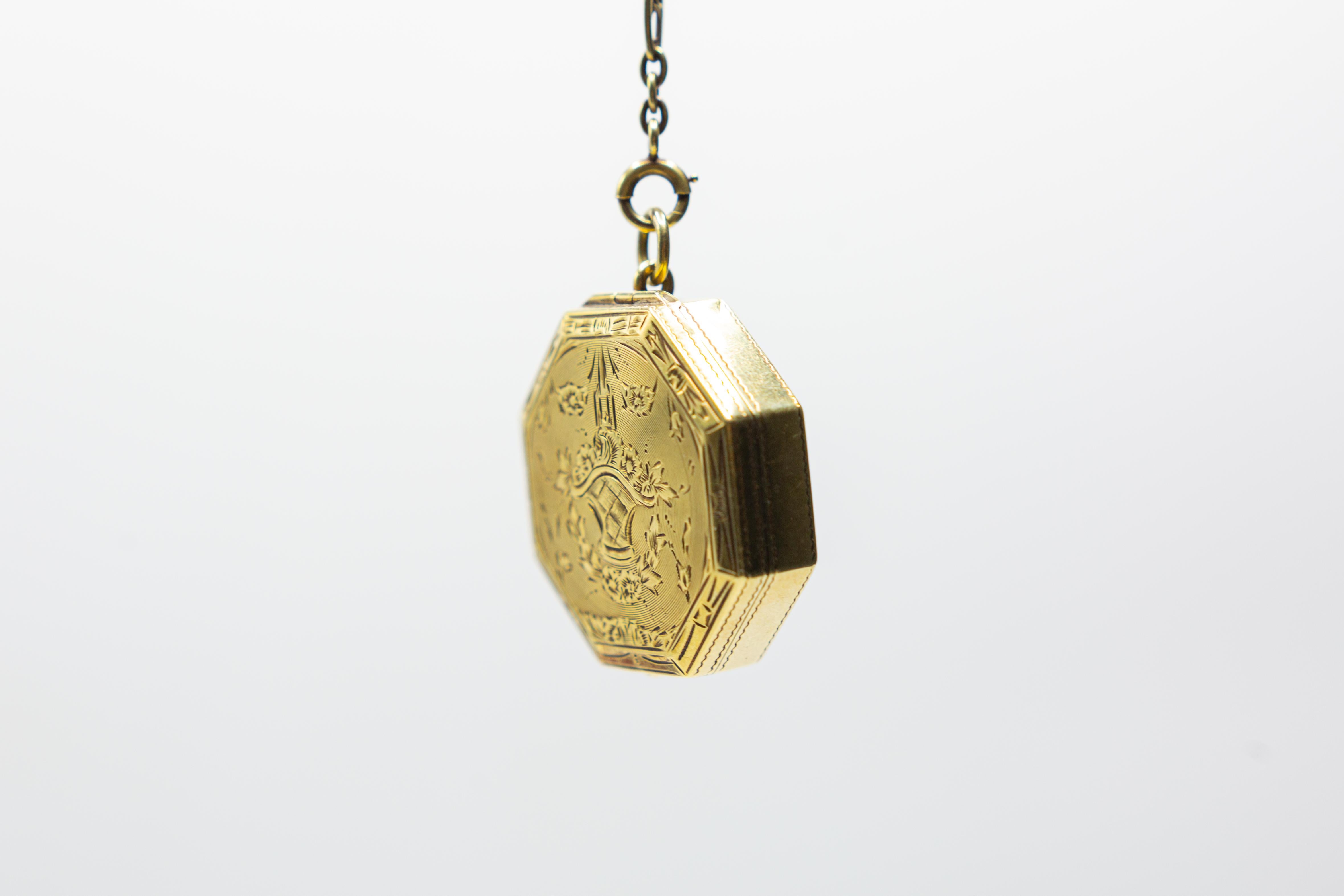 gold pill necklace