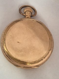 Antique Gold-Plated Dennison Case Hand-Winding Waltham Pocket Watch