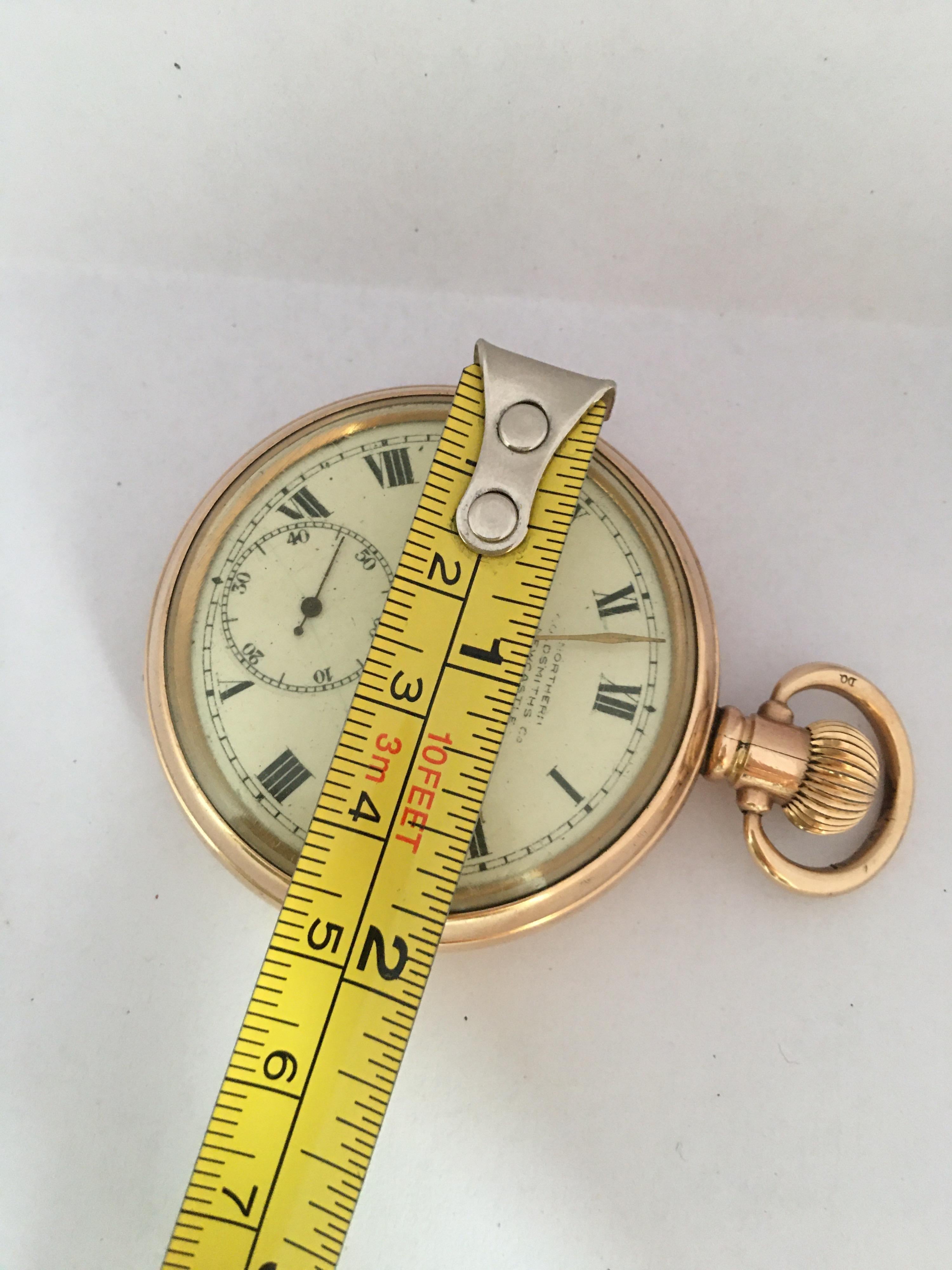 Antique Gold-Plated Dennison Case Swiss Hand Winding Pocket Watch For Sale 11