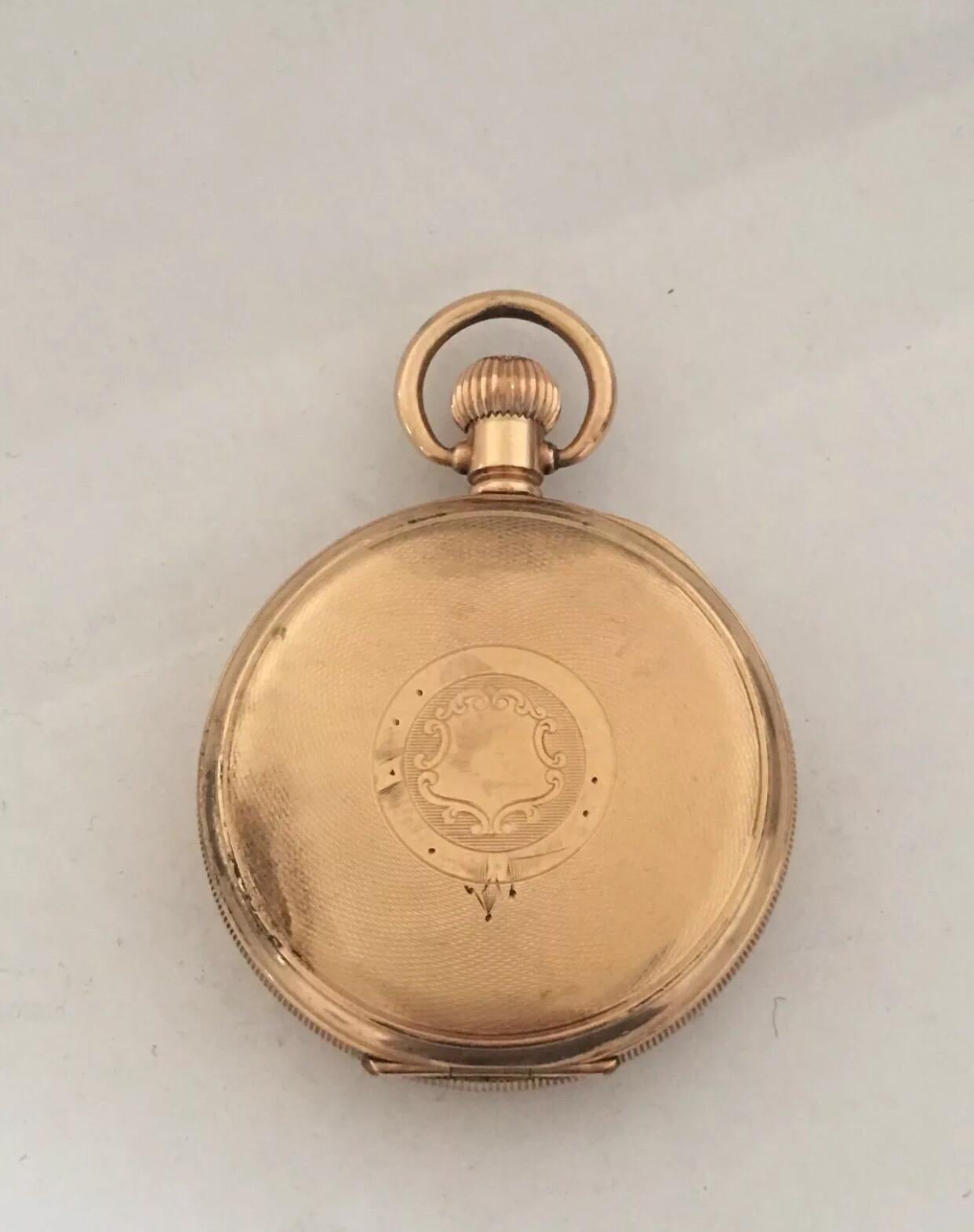This lovely Dennison cased watch is working and ticking well. Please study the photos carefully as form part of the description 