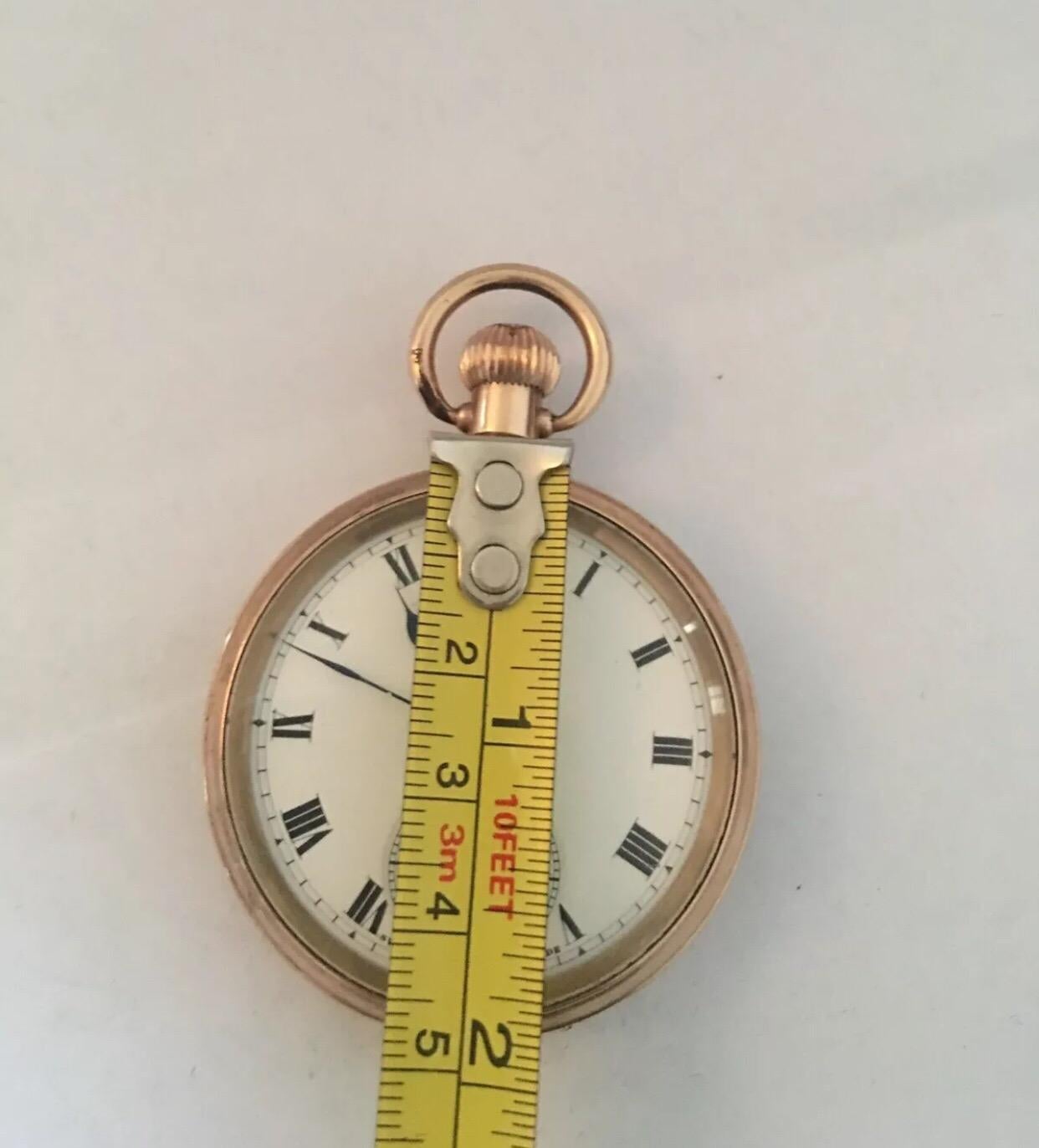 Antique Gold-Plated Dennison Cased Pocket Watch Signed 