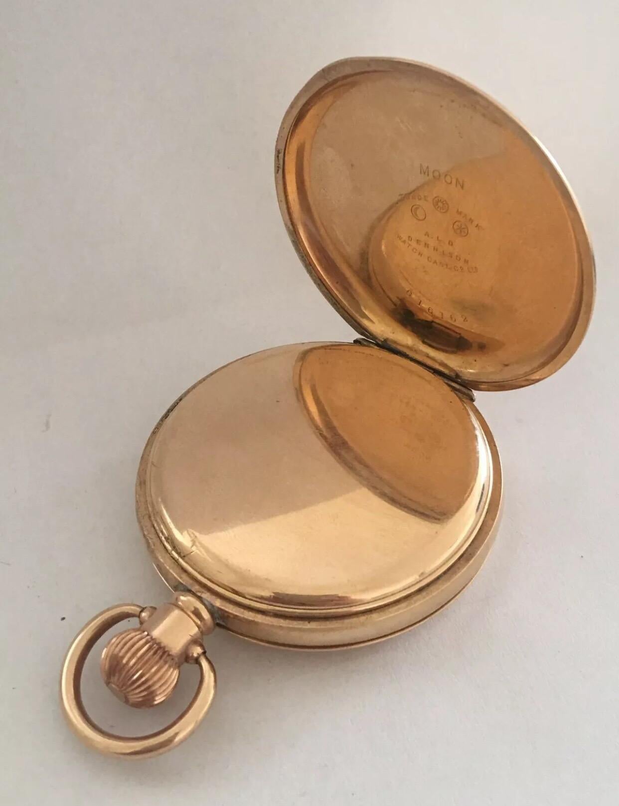 half hunter gold pocket watch