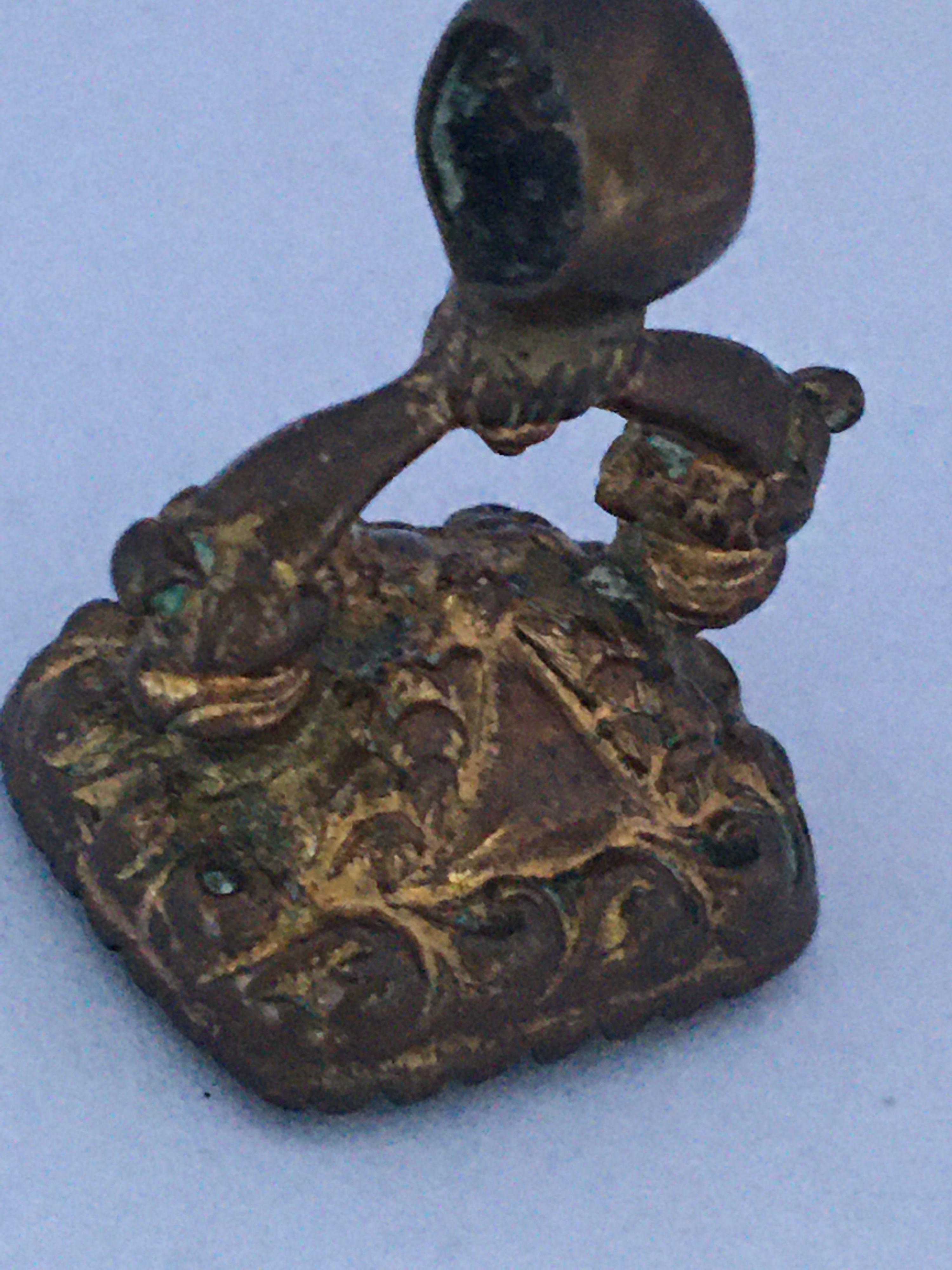 Antique Gold-Plated Fronted Ornate Fob Seal For Sale 10