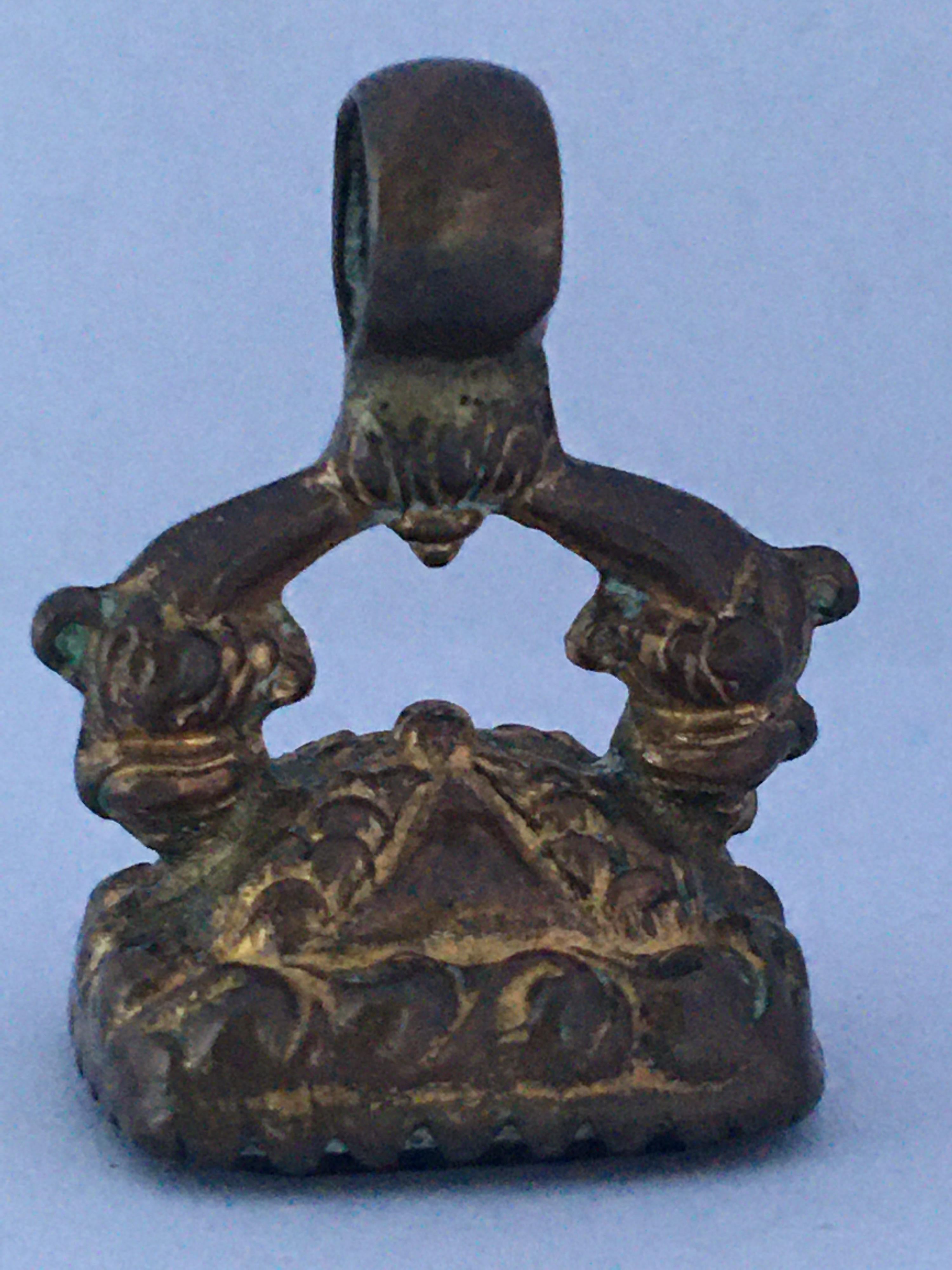 Antique Gold-Plated Fronted Ornate Fob Seal For Sale 1
