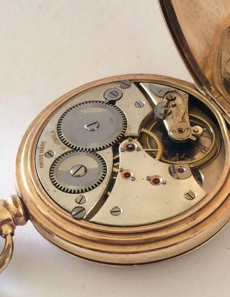 Antique GoldPlated Full Hunter Dennison Case Pocket Watch at 1stDibs