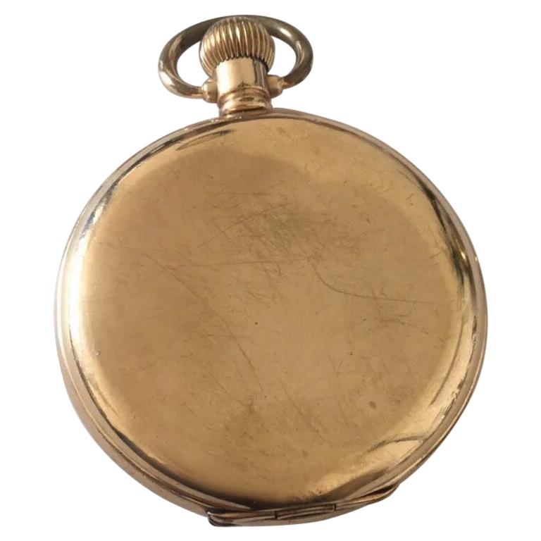 Antique Gold-Plated Full Hunter Dennison Case Pocket Watch