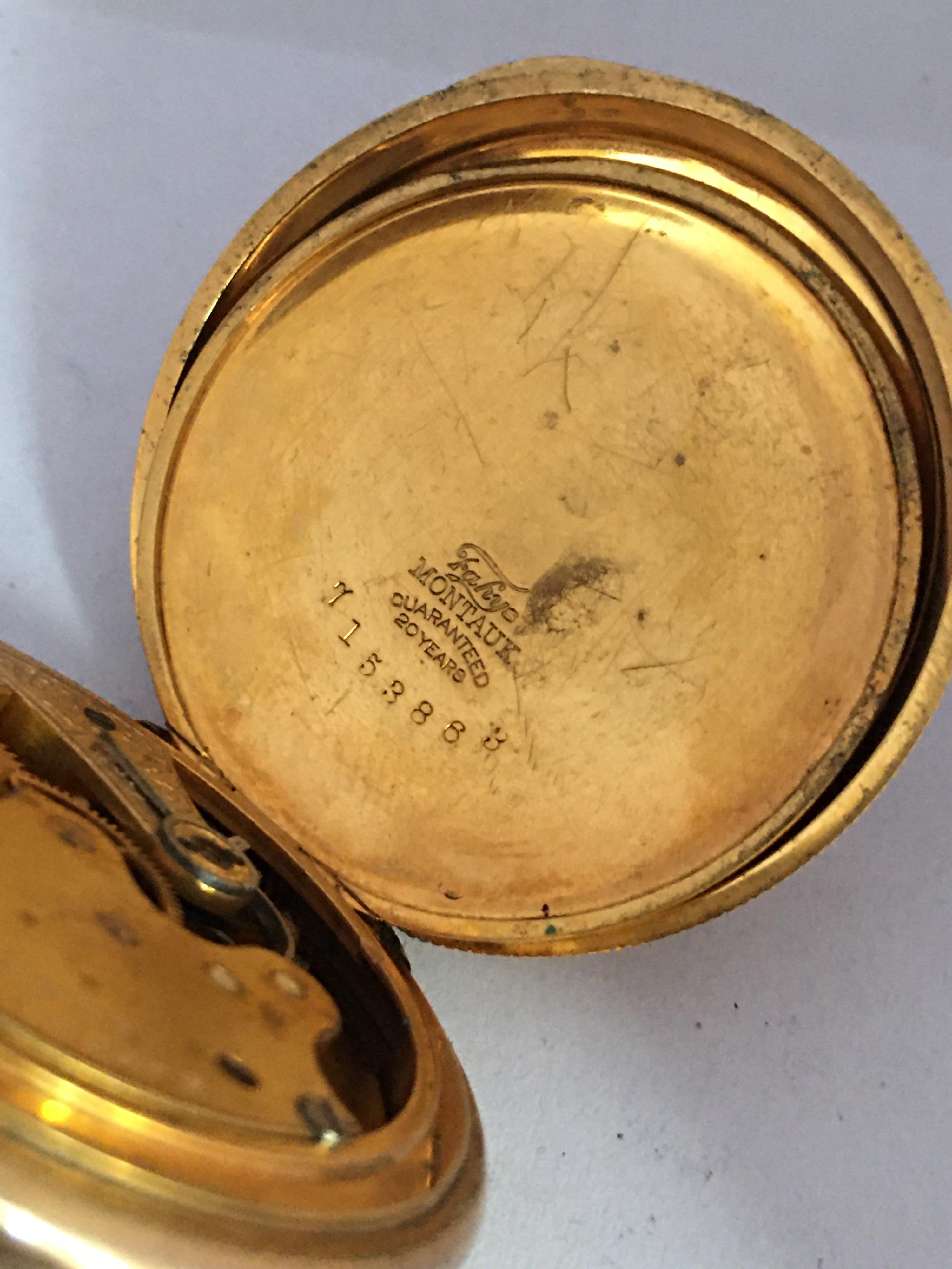 Antique Gold-Plated Full Hunter Engine Turned Engraved Case Waltham ...