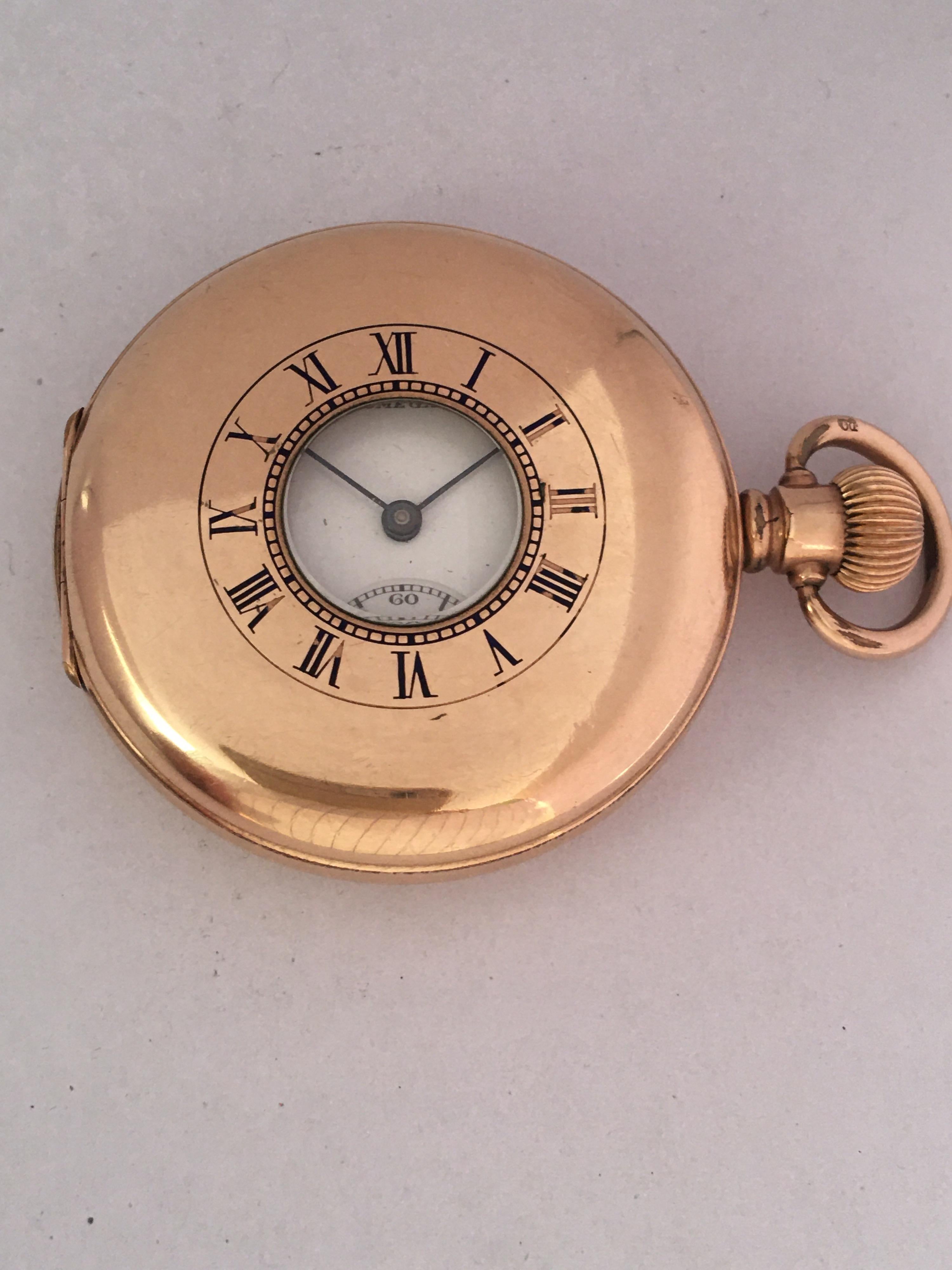 Omega half hunter pocket watch hotsell