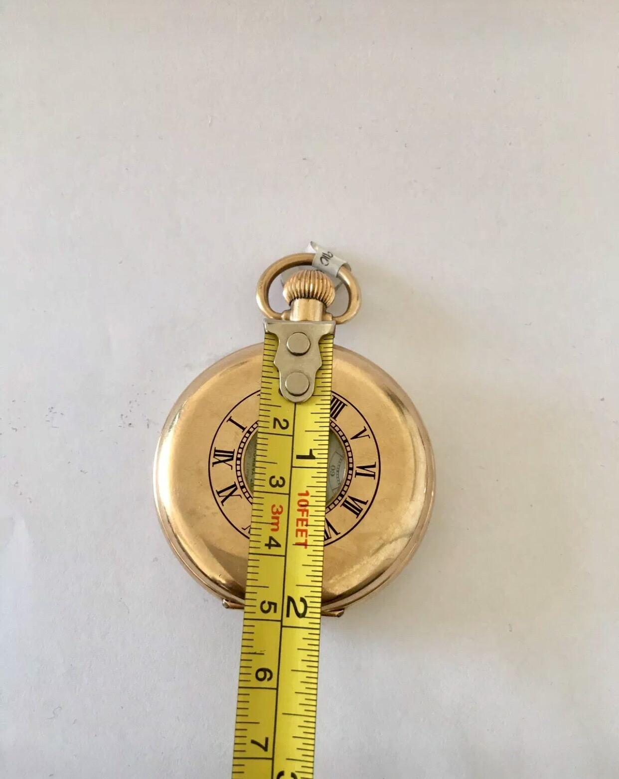 Antique Gold-Plated Half Hunter Pocket Watch Signed Cox & Son, GT Yarmouth 3