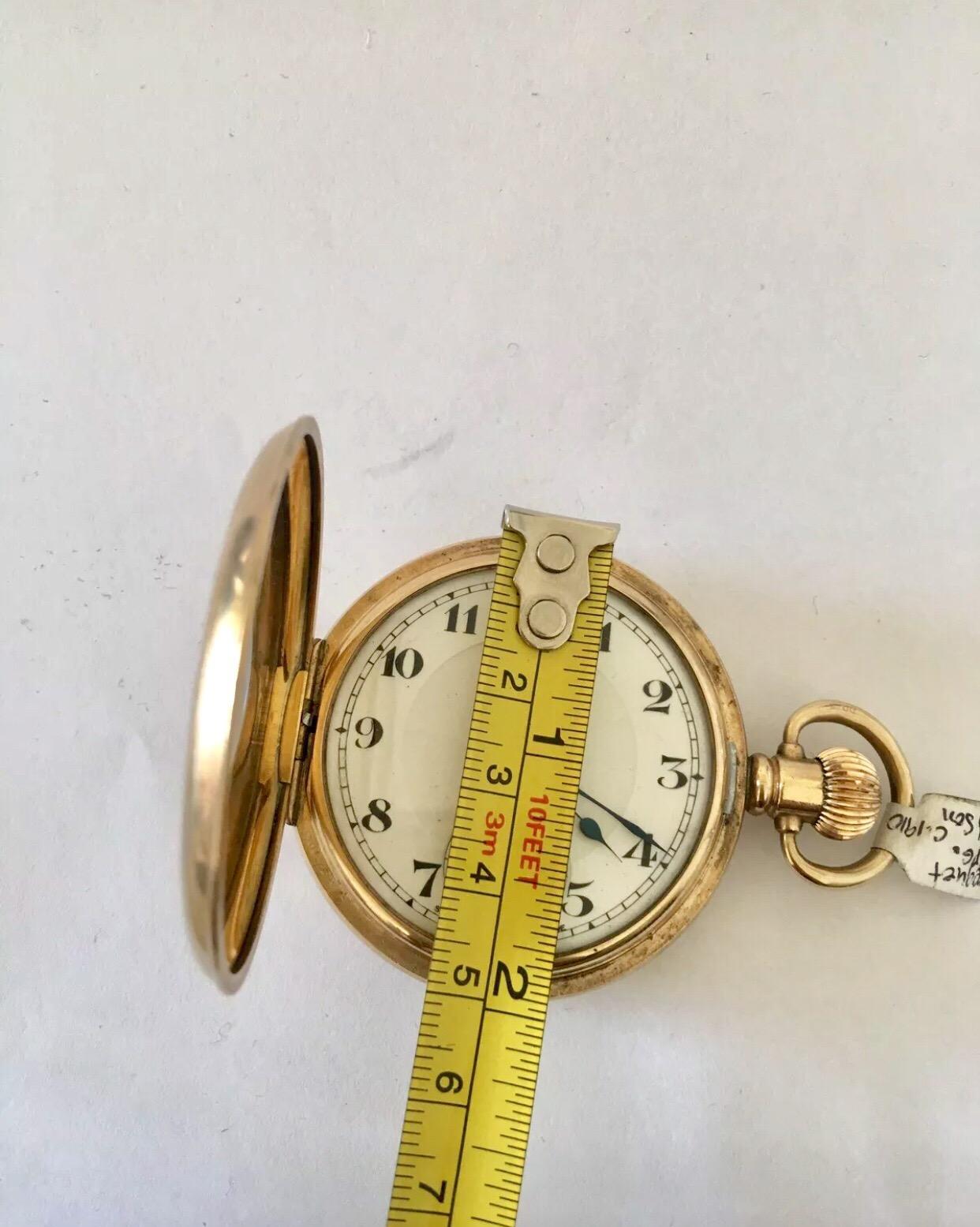 Antique Gold-Plated Half Hunter Pocket Watch Signed Cox & Son, GT Yarmouth 4