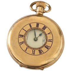 Antique Gold-Plated Half Hunter Pocket Watch Signed Cox & Son, GT Yarmouth