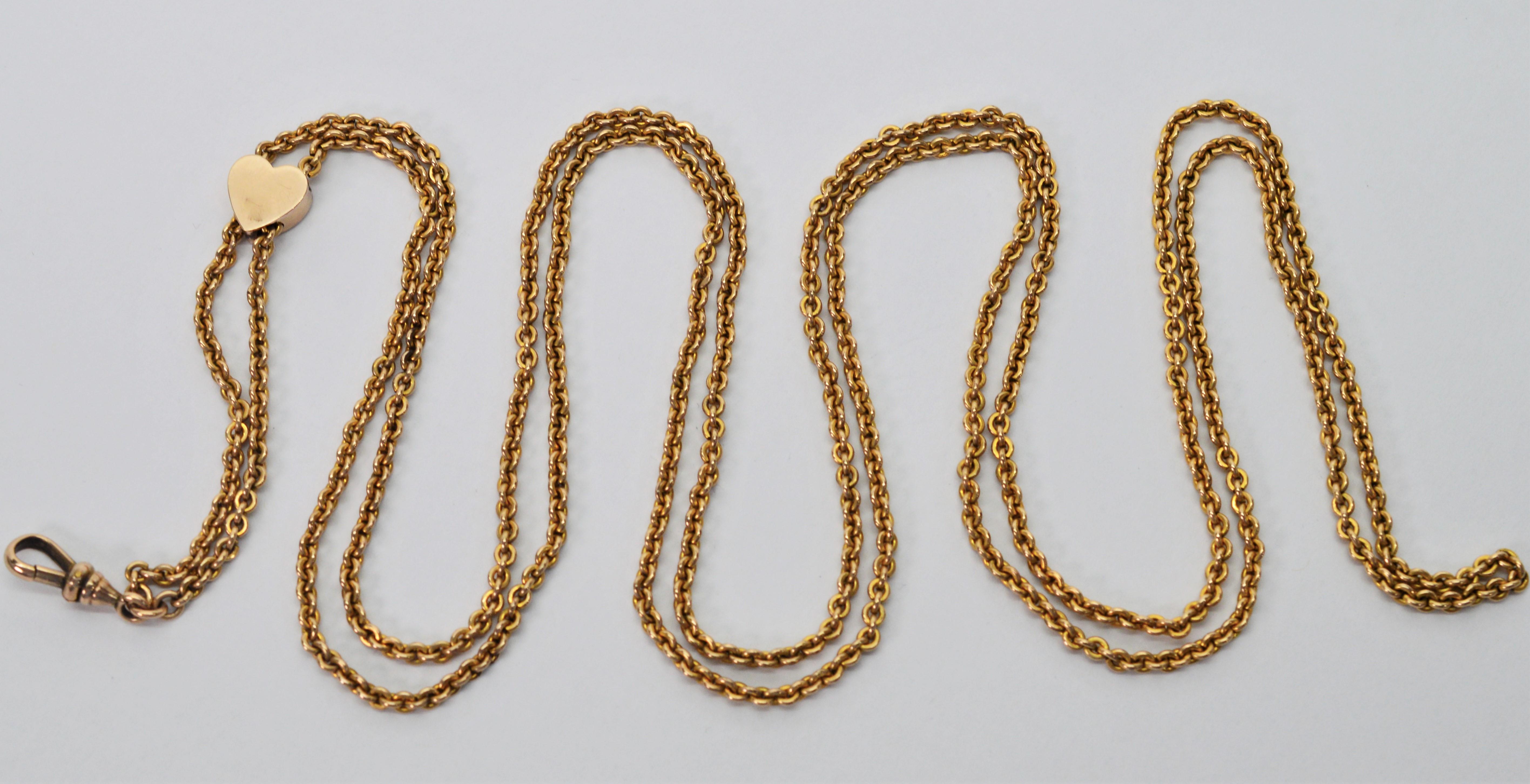 Women's Antique Gold-Plated Ladies Fancy Watch Chain Slide Necklace