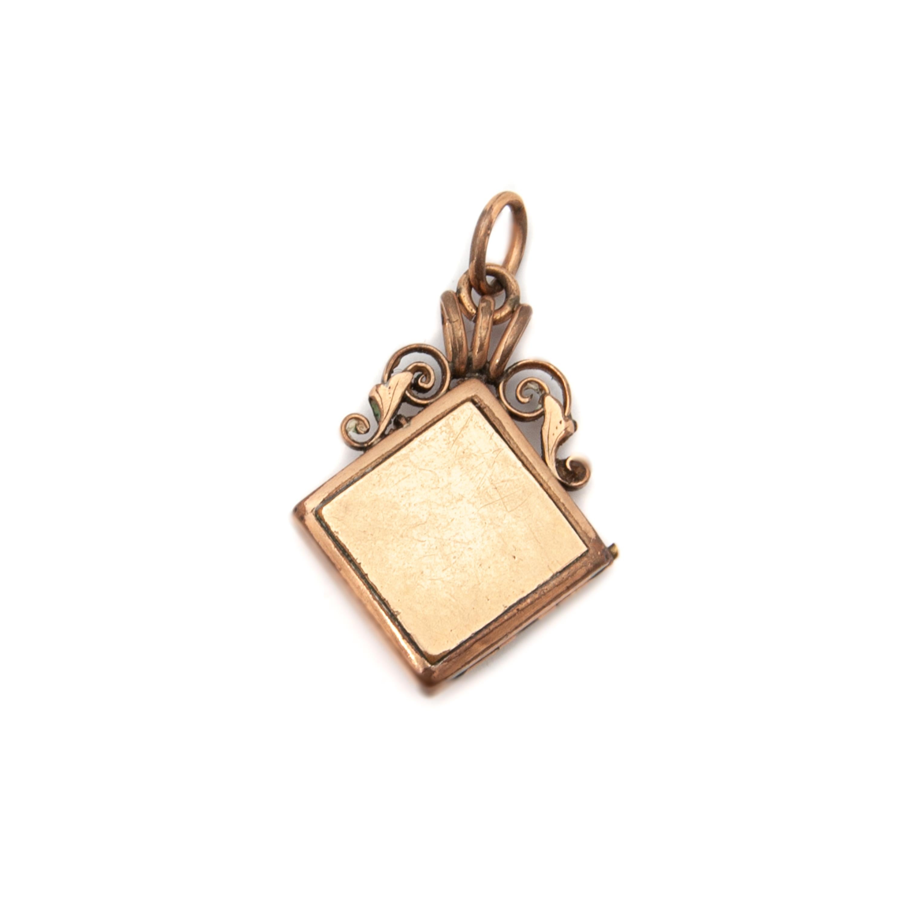 Locket Medallion Antique Gold-Plated Pendant, 1880 1