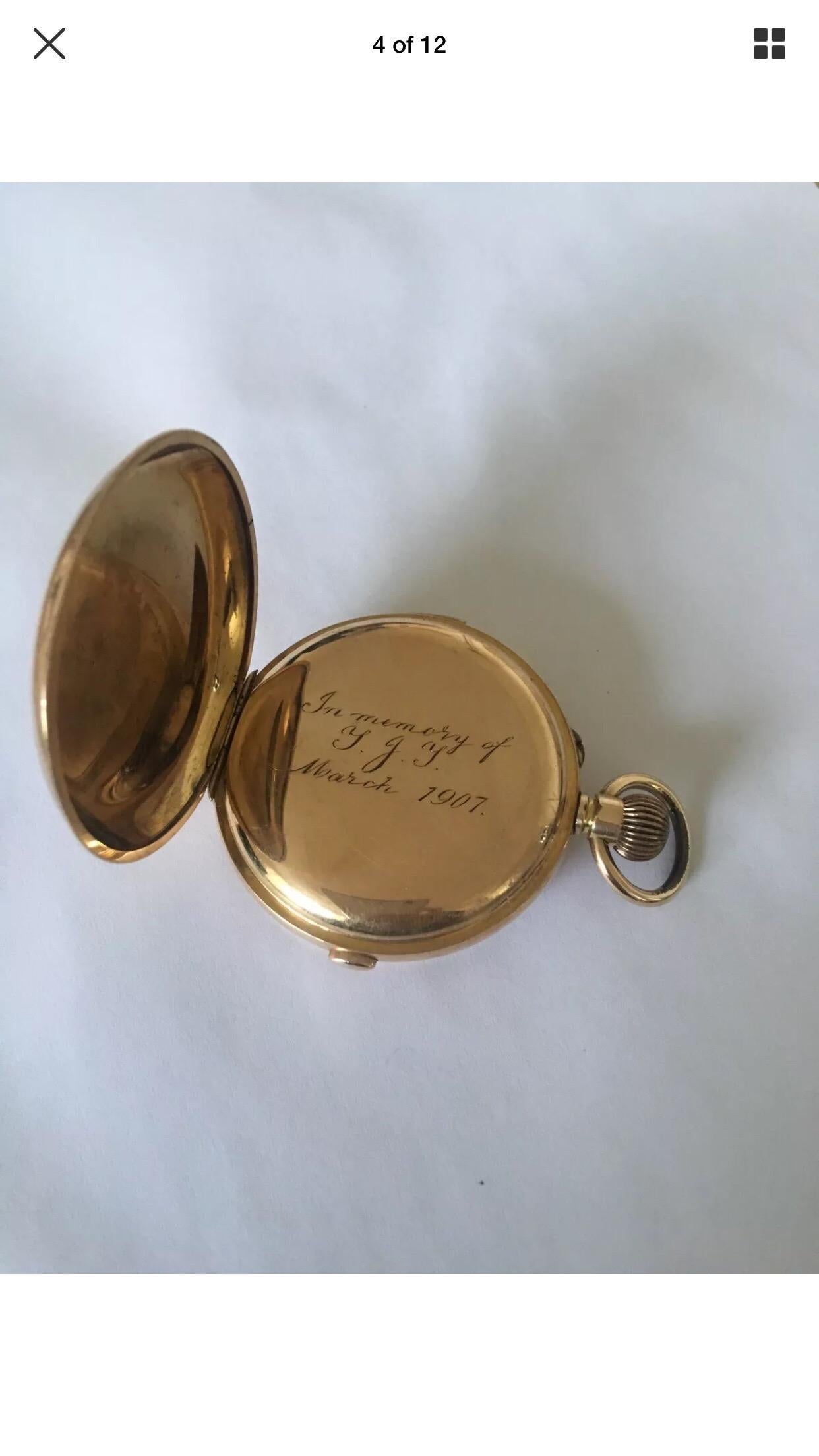 Antique Gold-Plated Quarter Repeater Chronograph Pocket Watch In Good Condition In Carlisle, GB