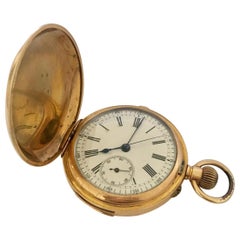Antique Gold-Plated Quarter Repeater Chronograph Pocket Watch