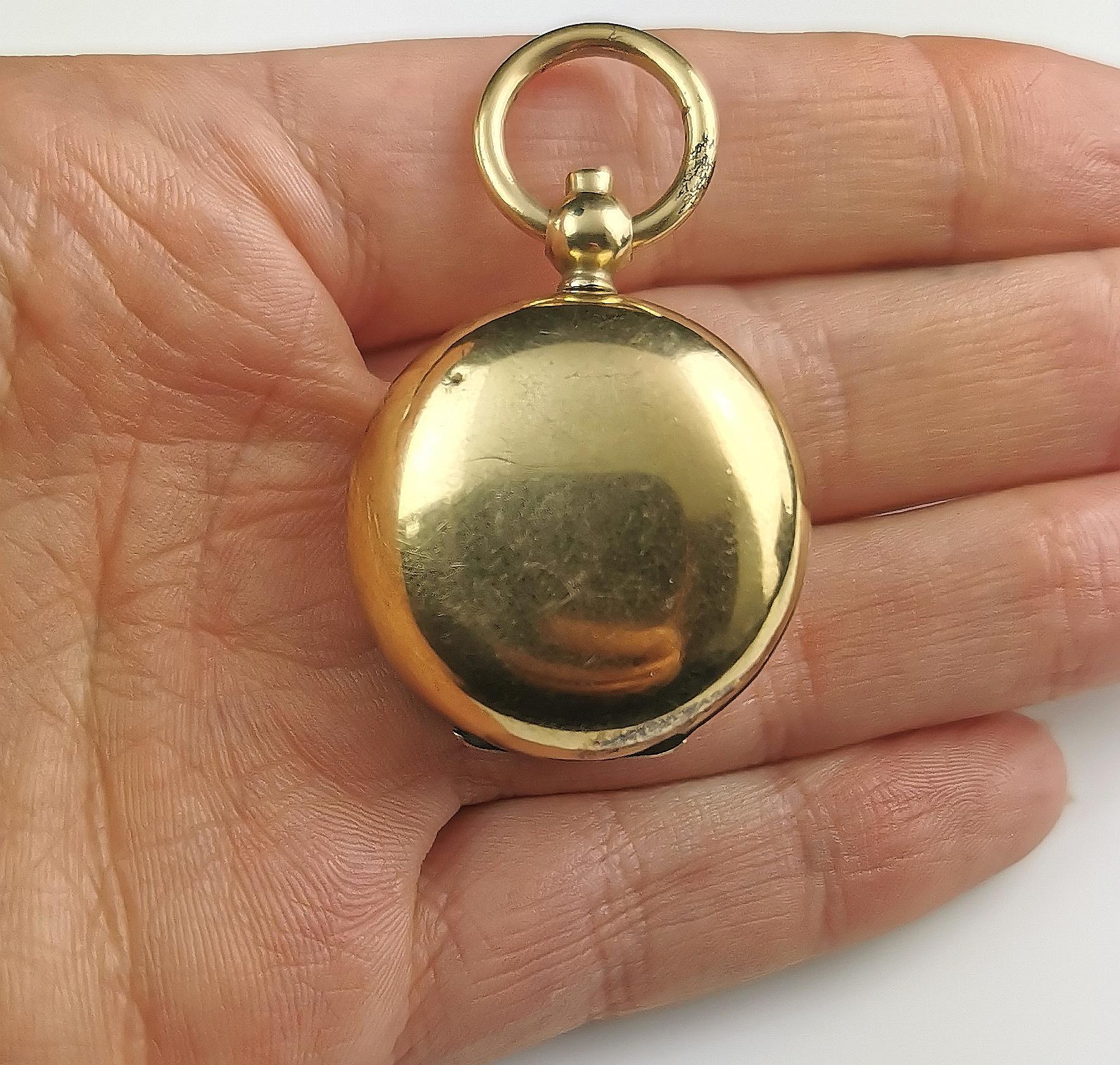  Ancien boîtier souverain en plaqué or, pendentif, porte-monnaie  Unisexe 