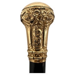 Antique Gold Plated Walking Stick Cane  Year 1832