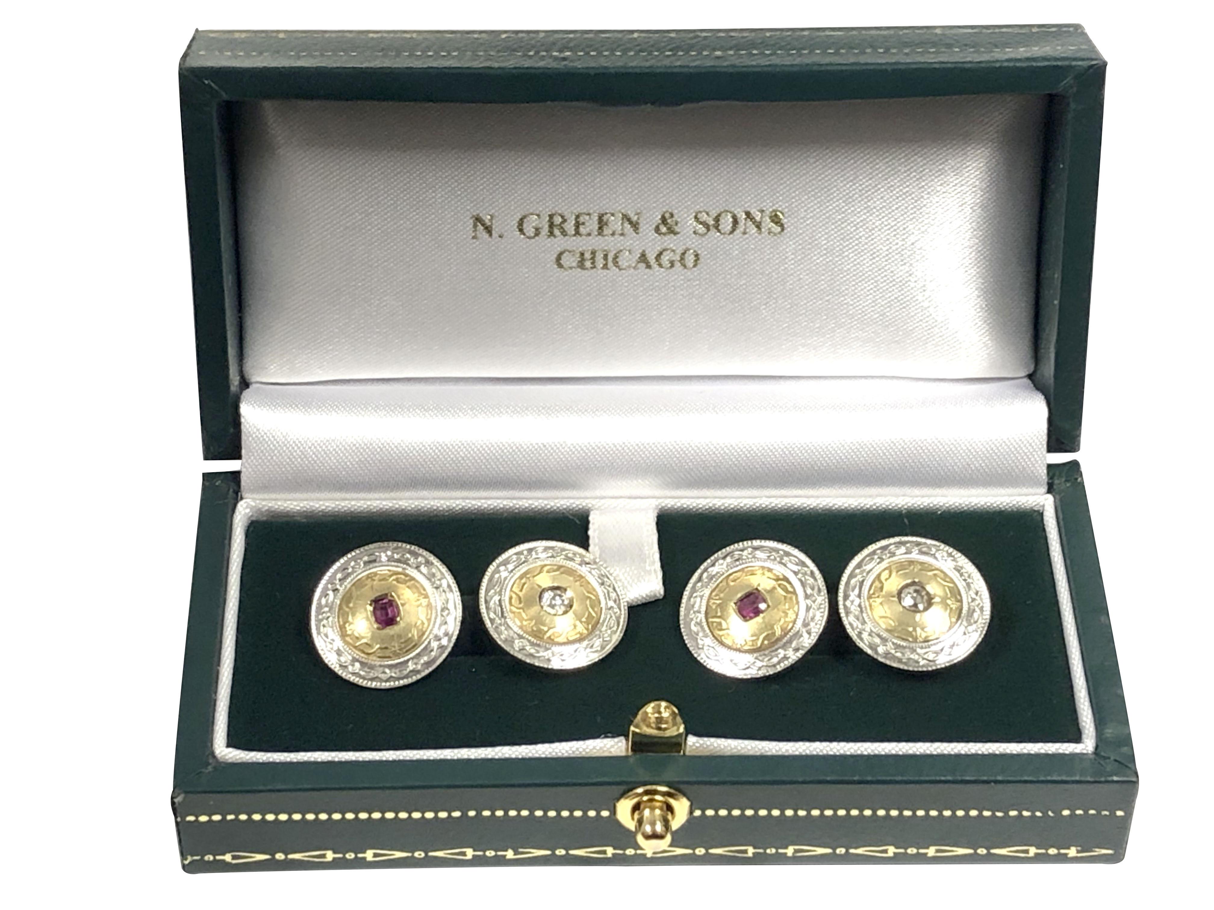 antique gold cufflinks