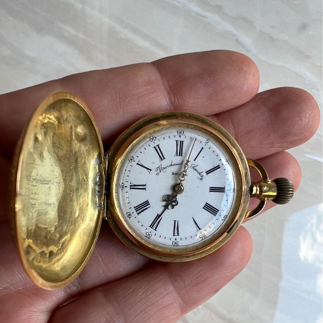 Arts and Crafts Montre de poche ancienne Marchand & Sandoz, édition limitée n° 6938