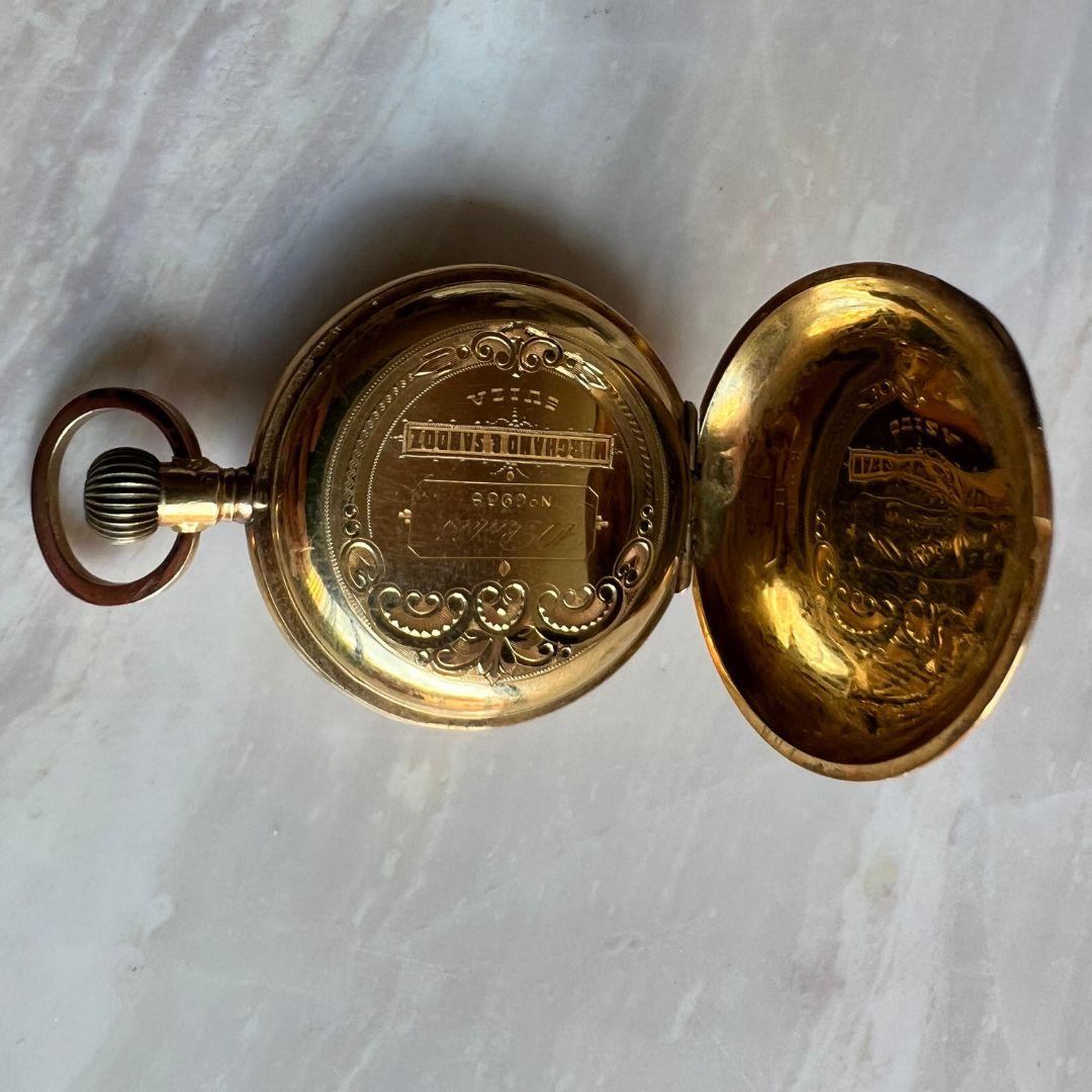 Montre de poche ancienne Marchand & Sandoz, édition limitée n° 6938 3