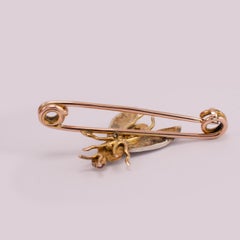 Antique Bee Insect Brooch Diamonds Rubies Pearl Hallmarked Chester 1909