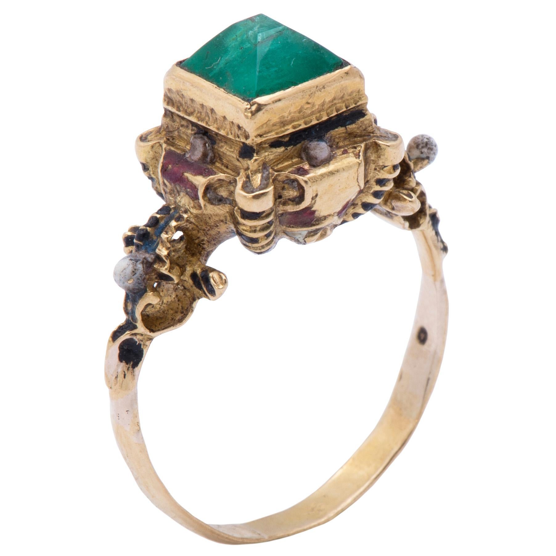 Antique Gold Renaissance Revival Ring 3