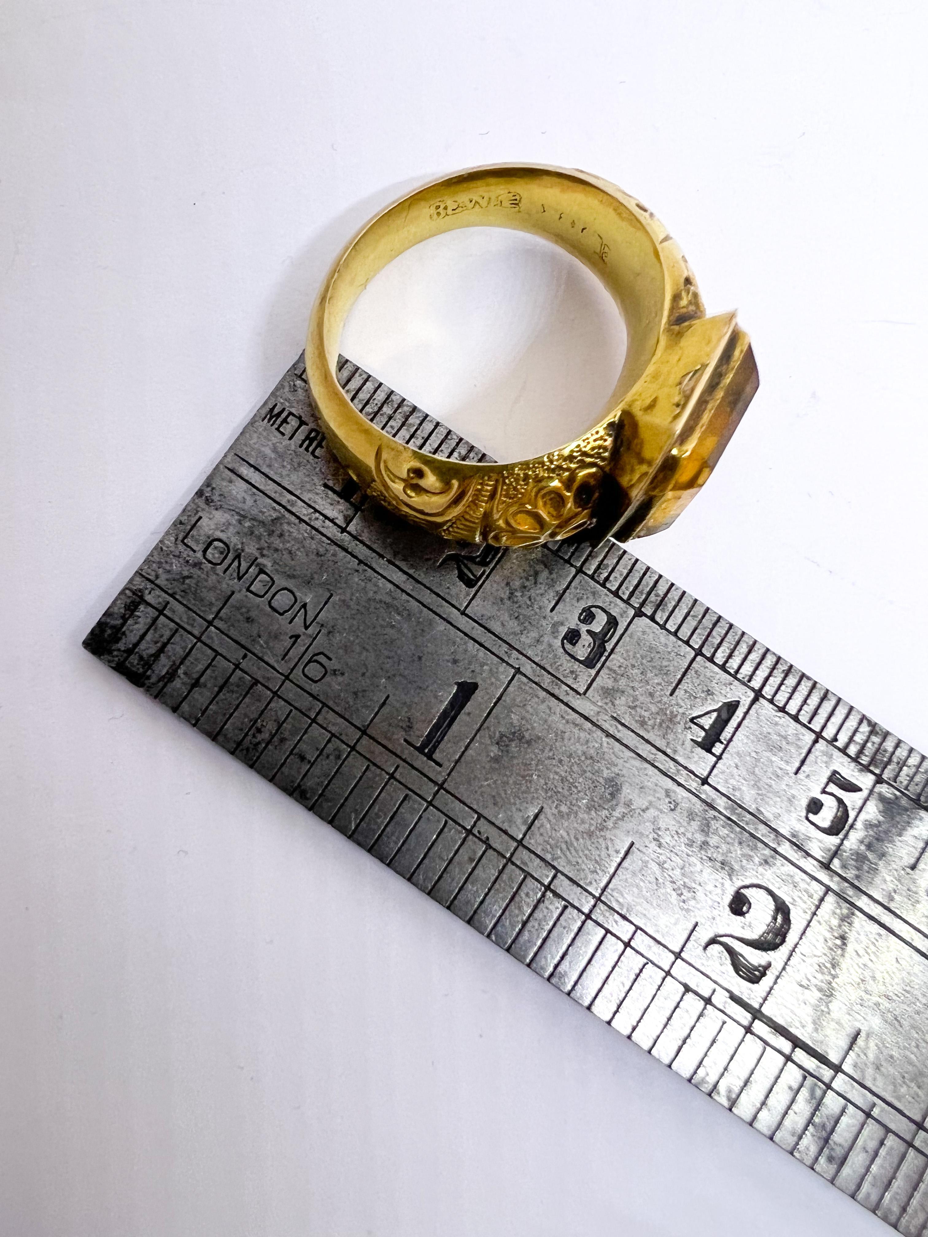 Antique Gold Ring 1855-1877 Tampere Finland For Sale 3