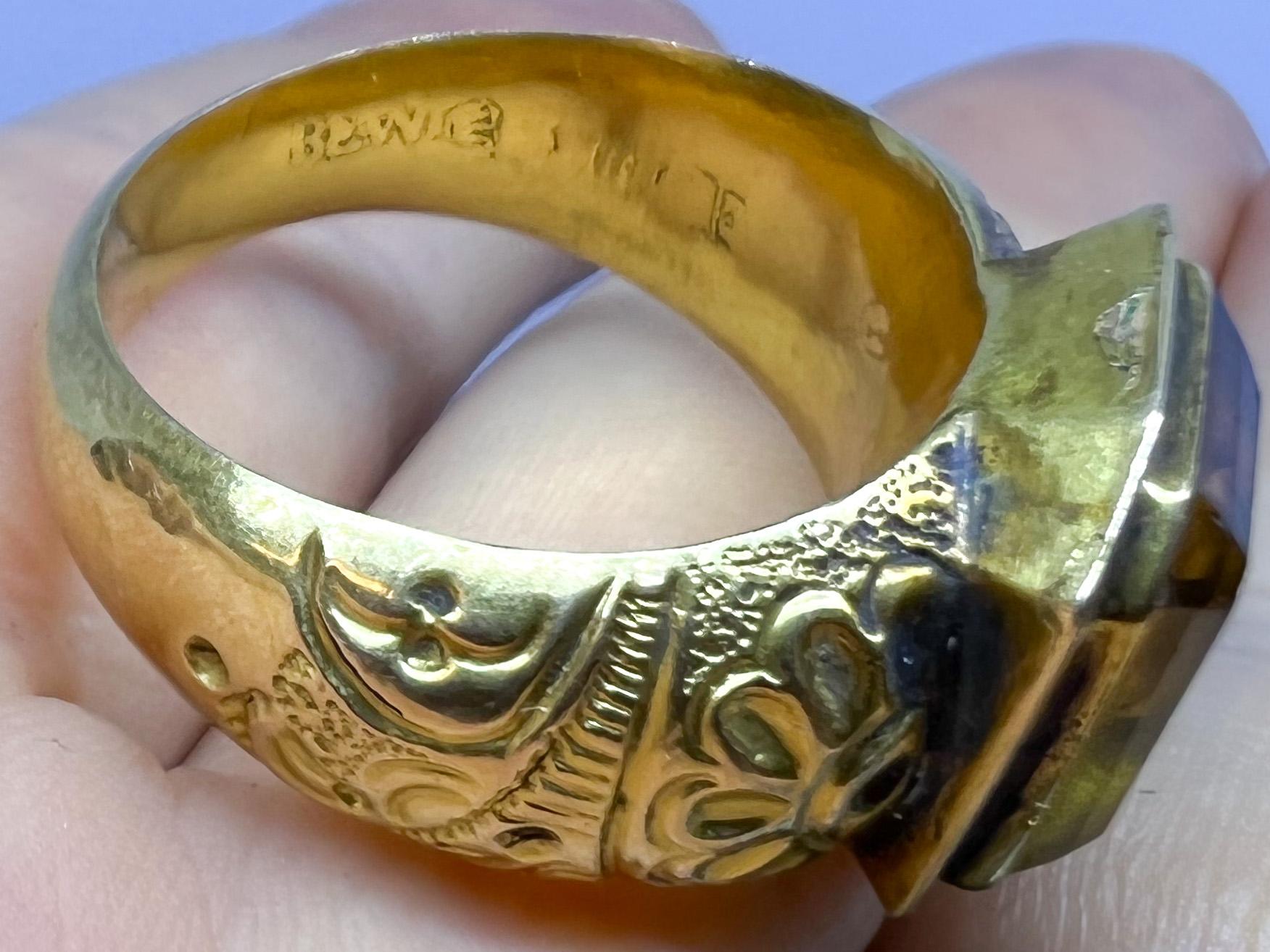 Early Victorian Antique Gold Ring 1855-1877 Tampere Finland For Sale