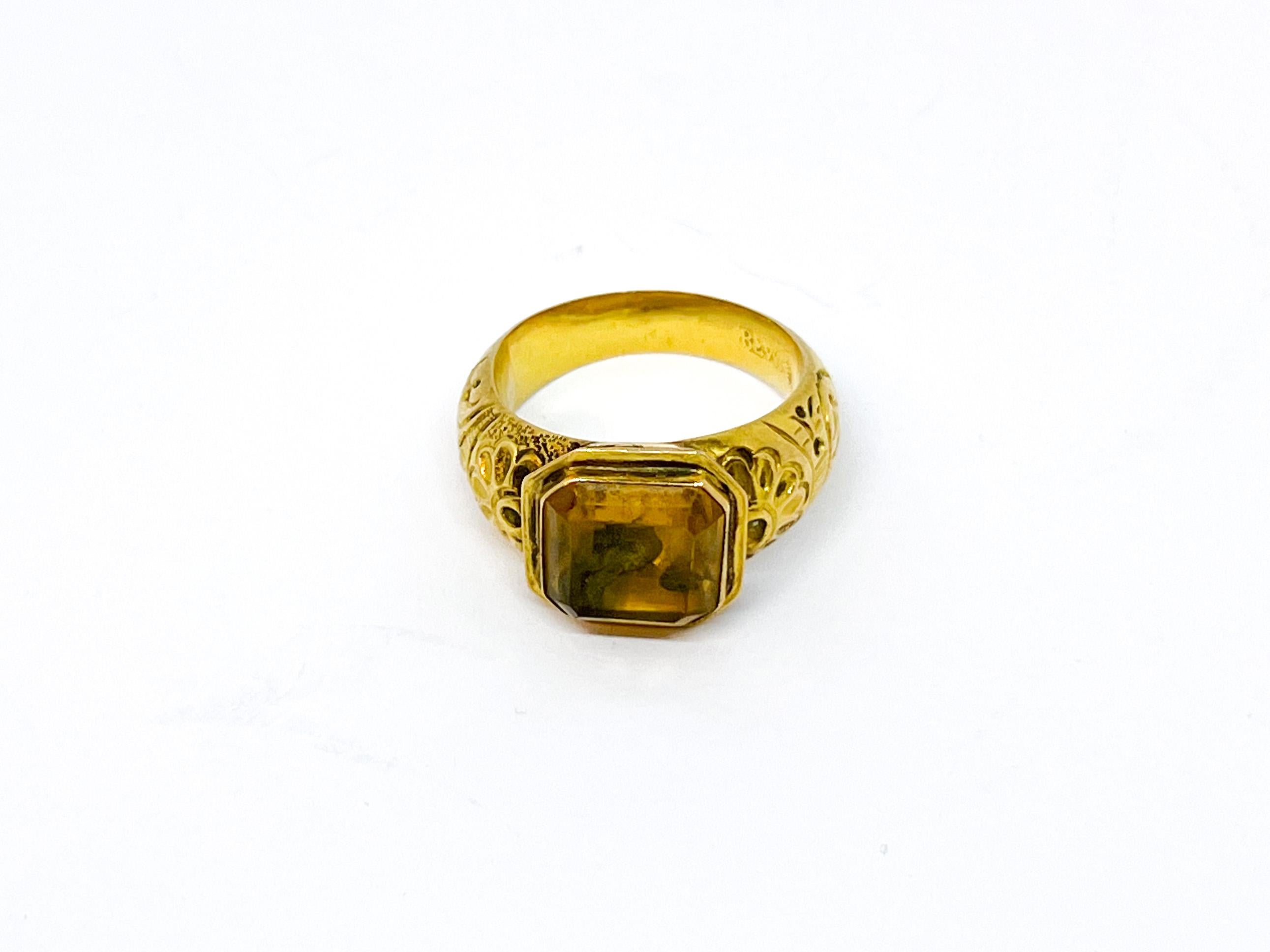 Antique Gold Ring 1855-1877 Tampere Finland For Sale 1