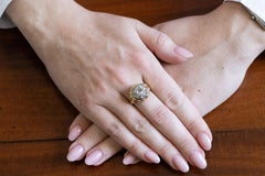 Antiker Goldring mit Diamanten im Rosenschliff, insgesamt 1,15 Karat.