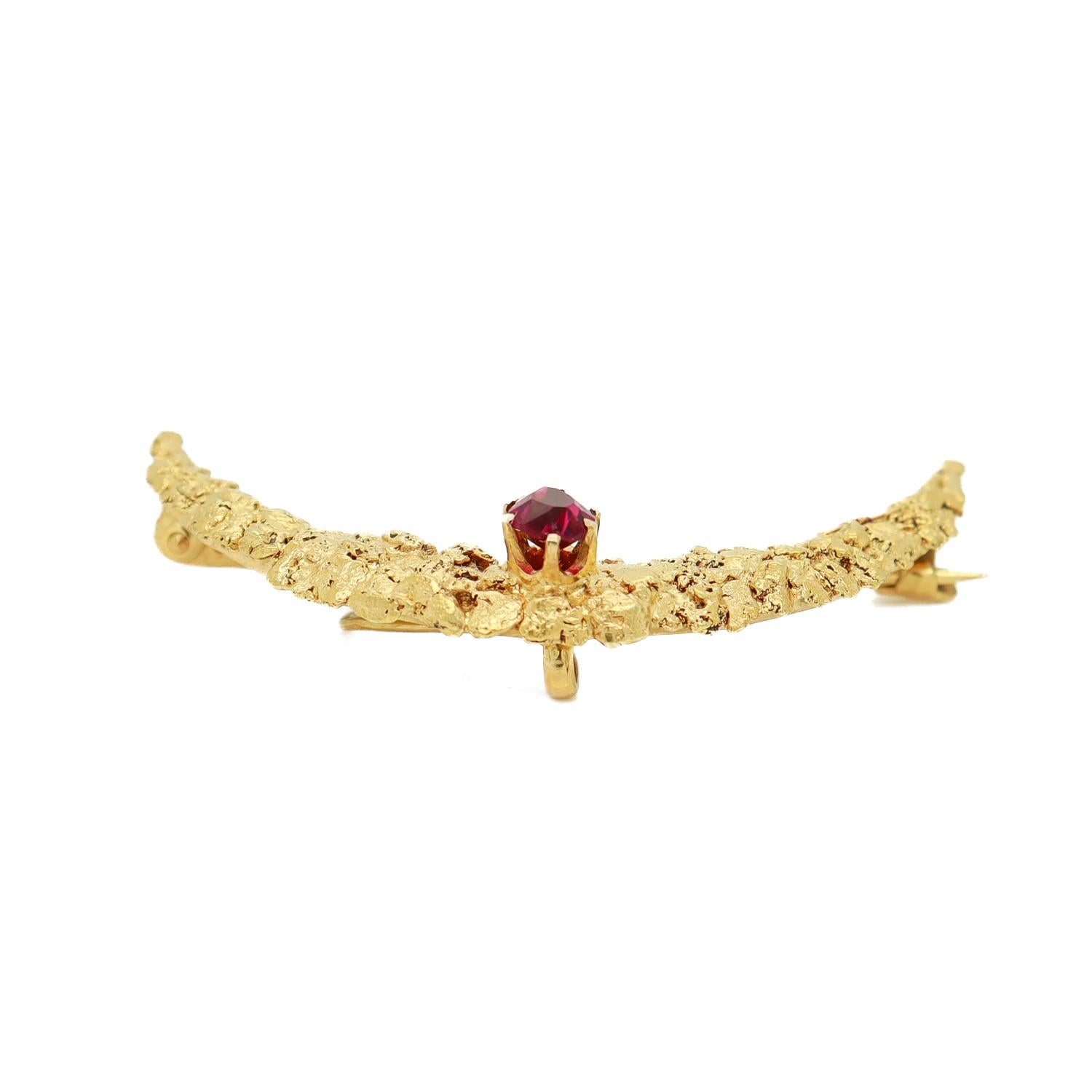 Antique 'Gold Rush' Montana Gold Watch Holder Pin or Brooch For Sale 3