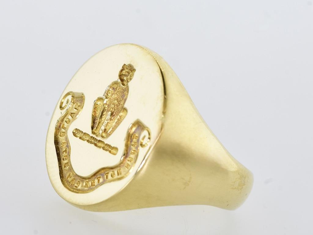 Antique Gold Scottish Signet Ring, 