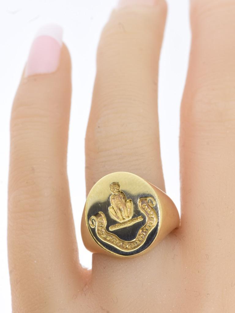 Antique Gold Scottish Signet Ring, 