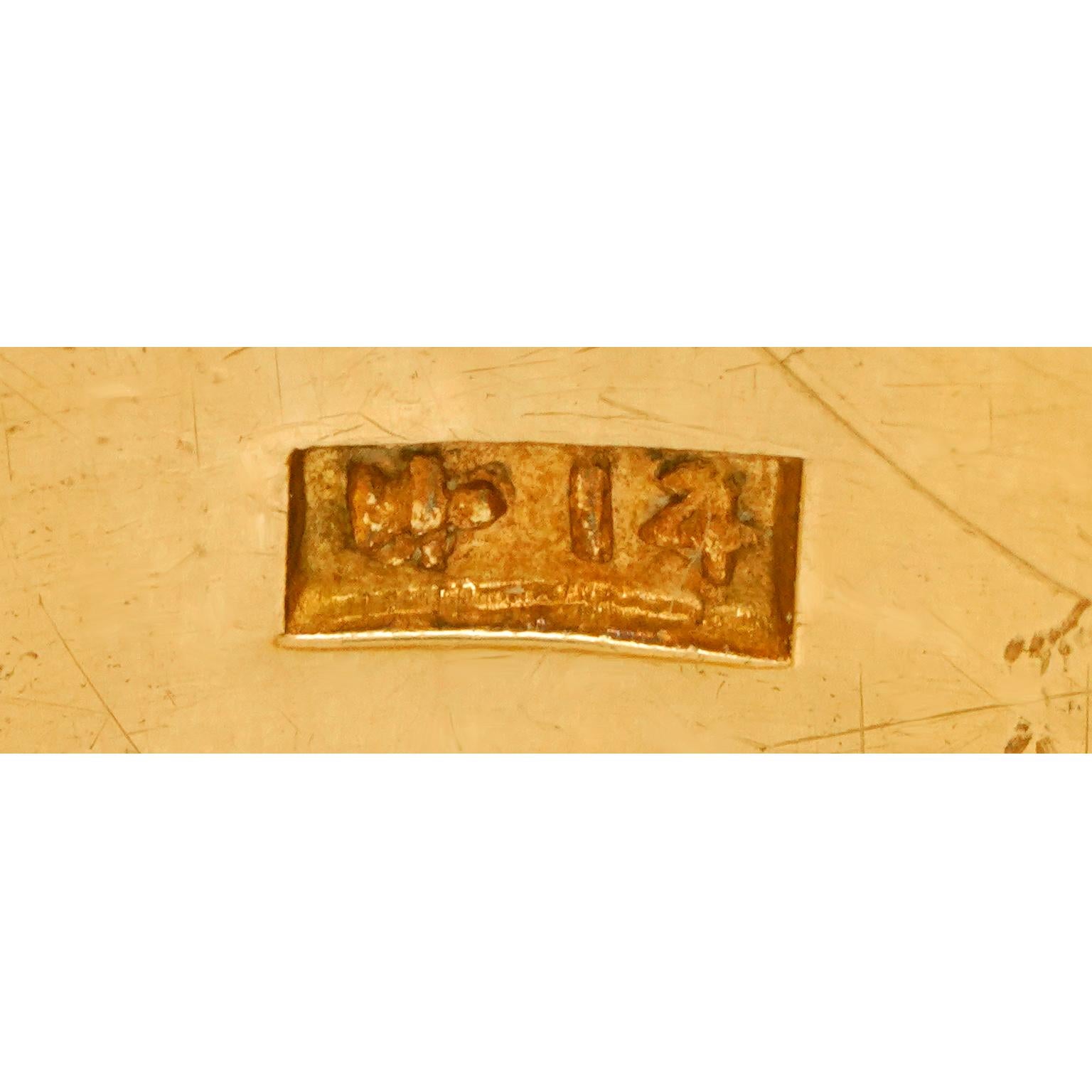 Femenino o masculino Anillo de sello de oro antiguo con ardilla
